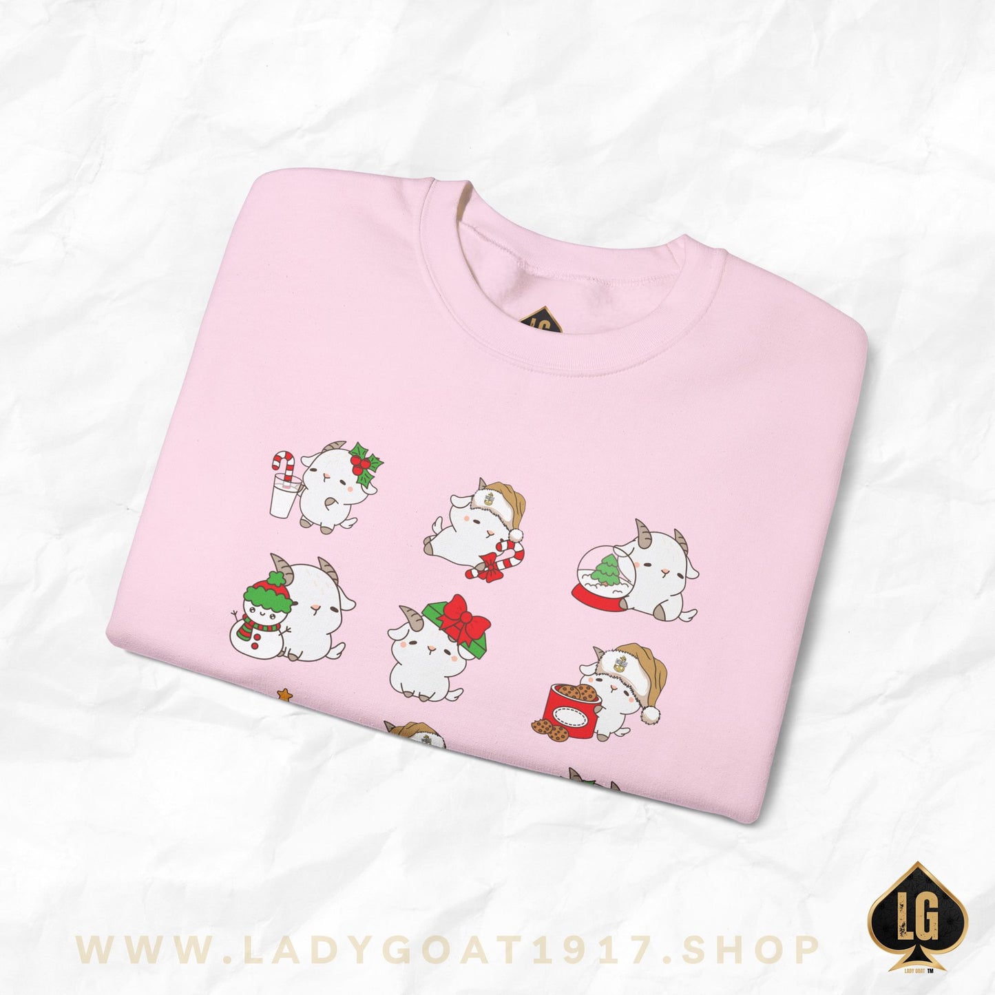 Hello Goat Christmas Crewneck Sweater
