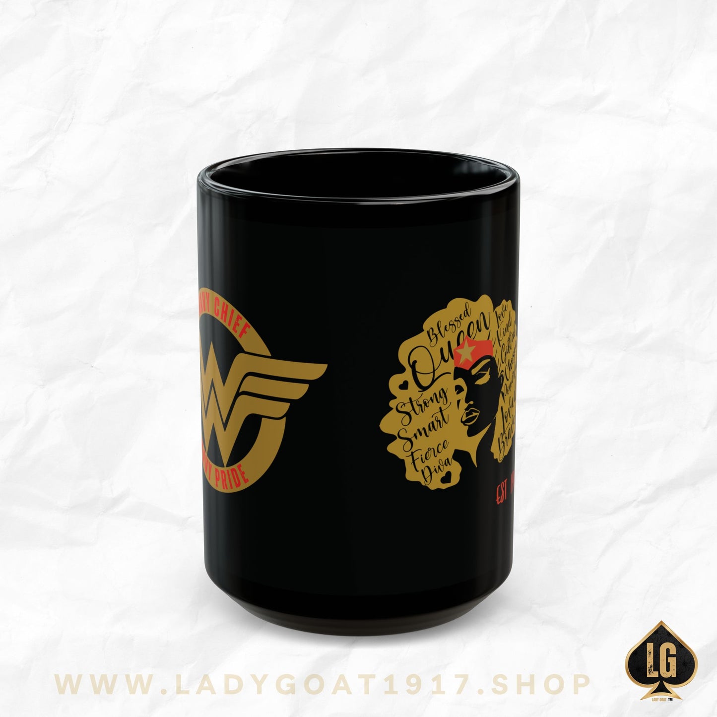 WW OG Diva Gold Black Mug