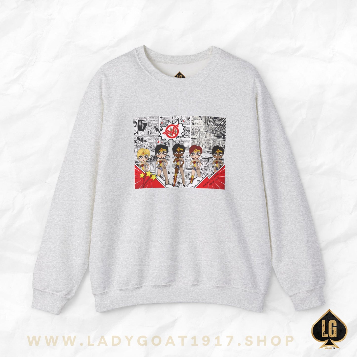 News Flash Comic Crewneck Sweater