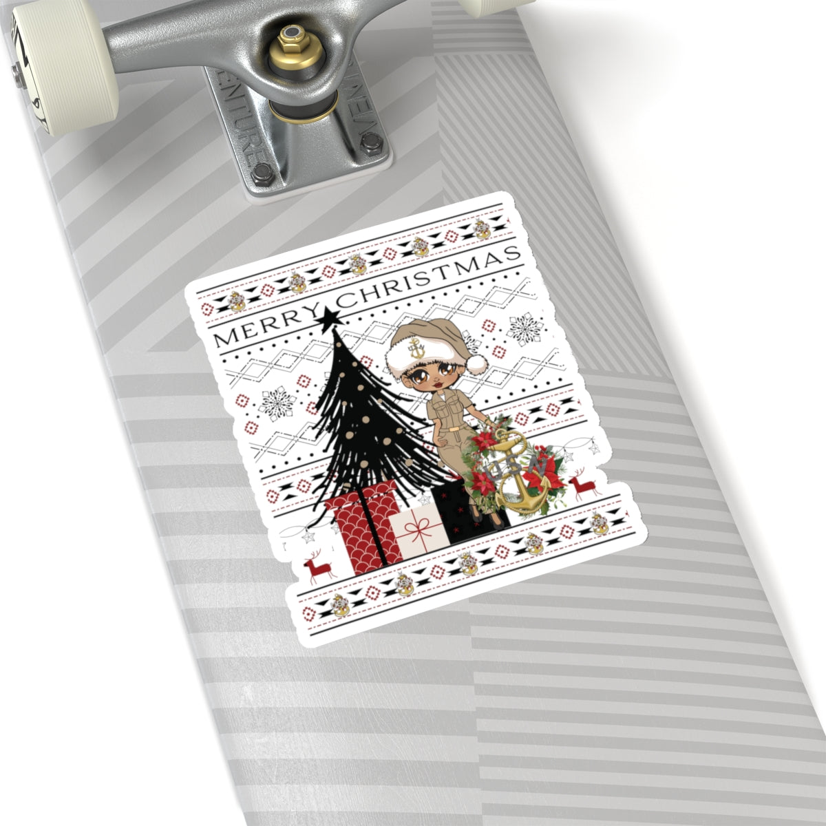 Khaki Christmas V1 Stickers