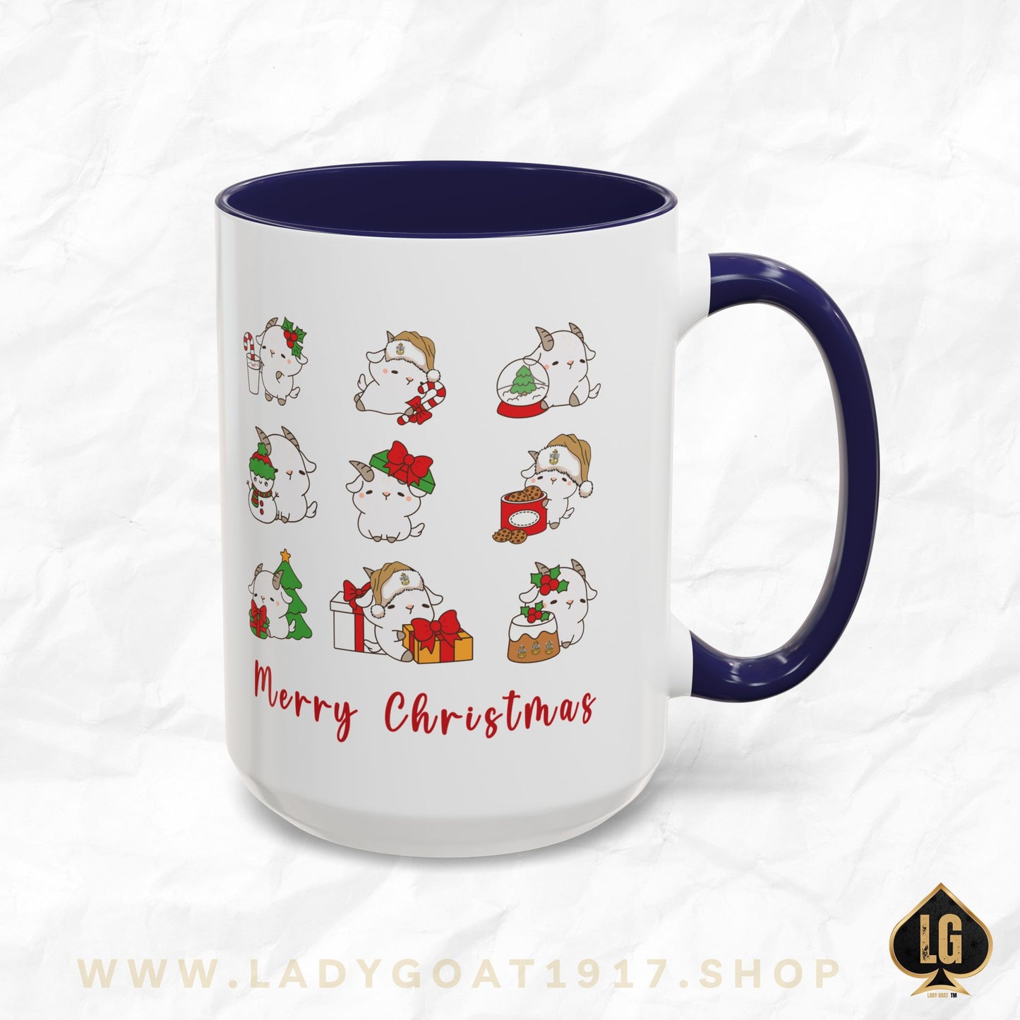 Hello Goat Christmas 15oz Mug