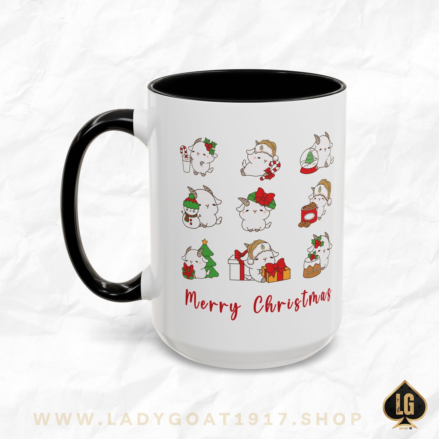 Hello Goat Christmas 15oz Mug