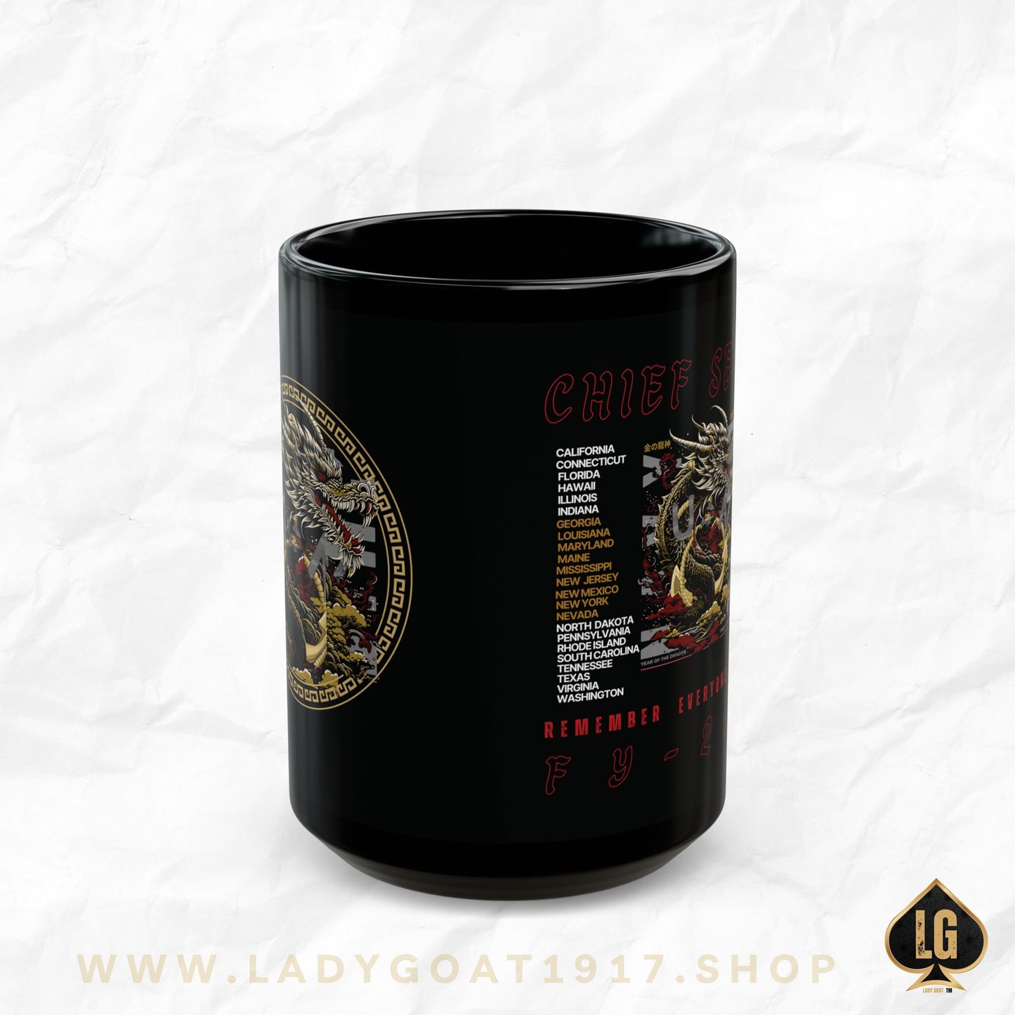 V1 Year of the Dragon  Black Mug