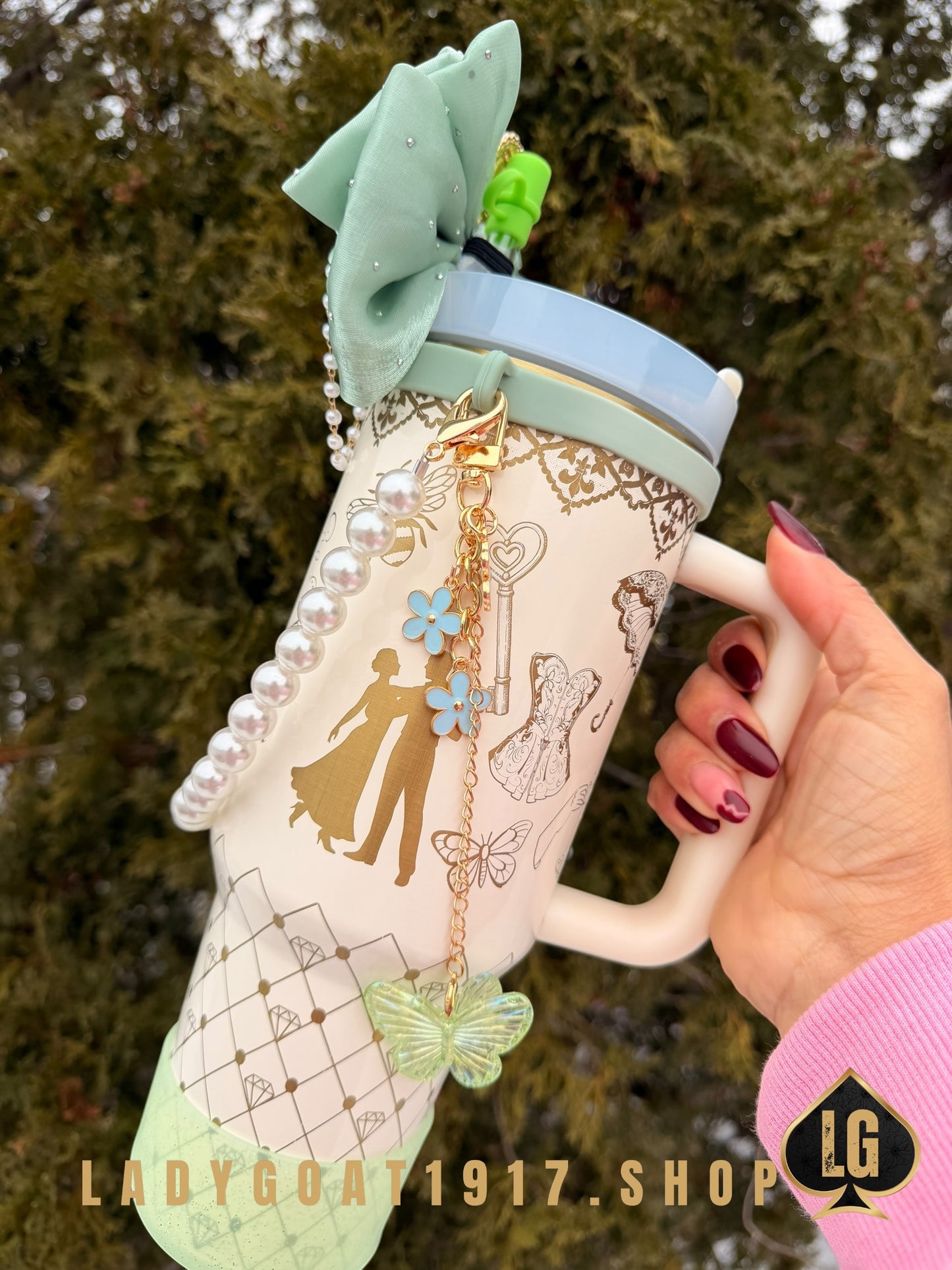 Green S4 Bridgerton 40 oz Tumbler W/ Accessories