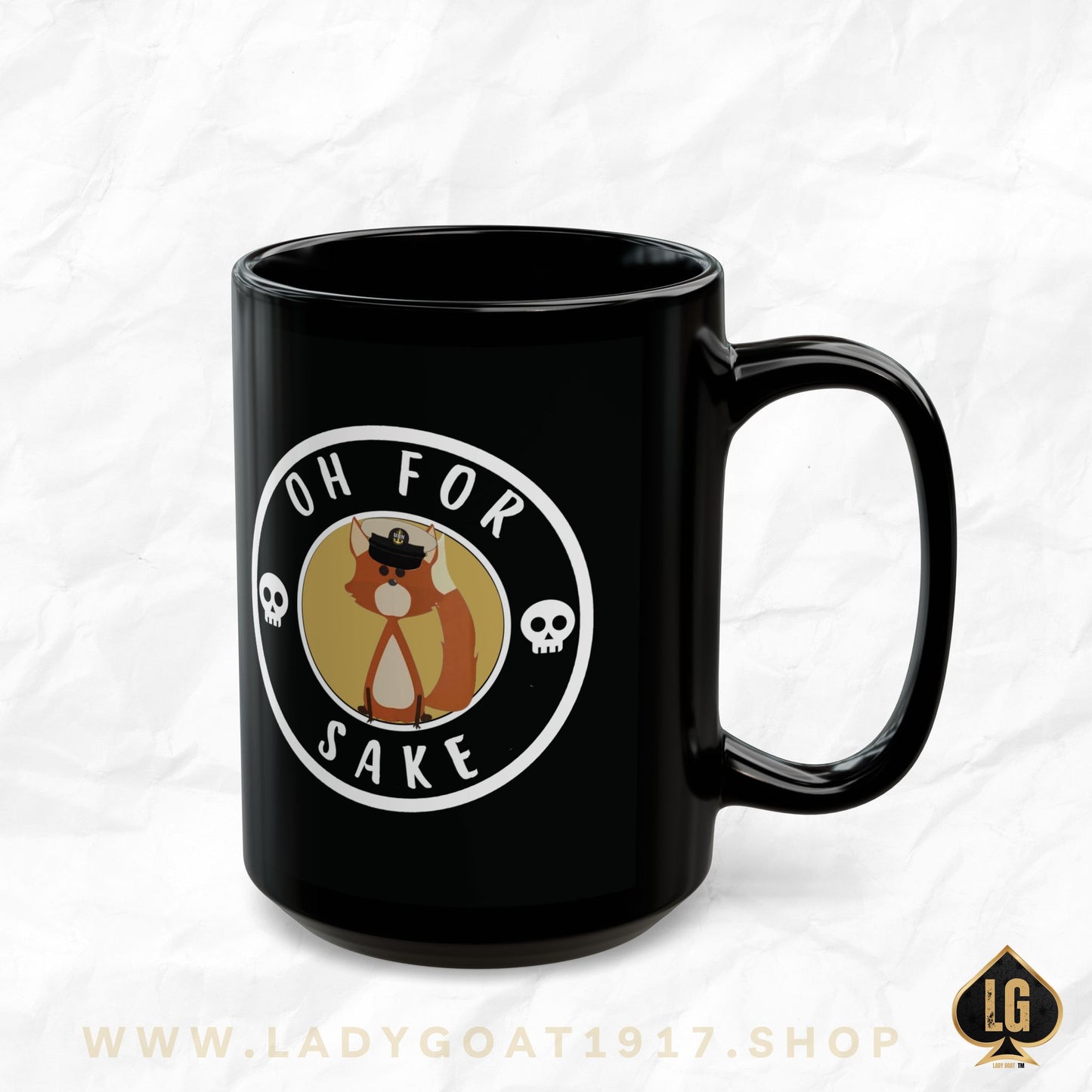 For 🦊 Sake ! V1  Black Coffee Mug