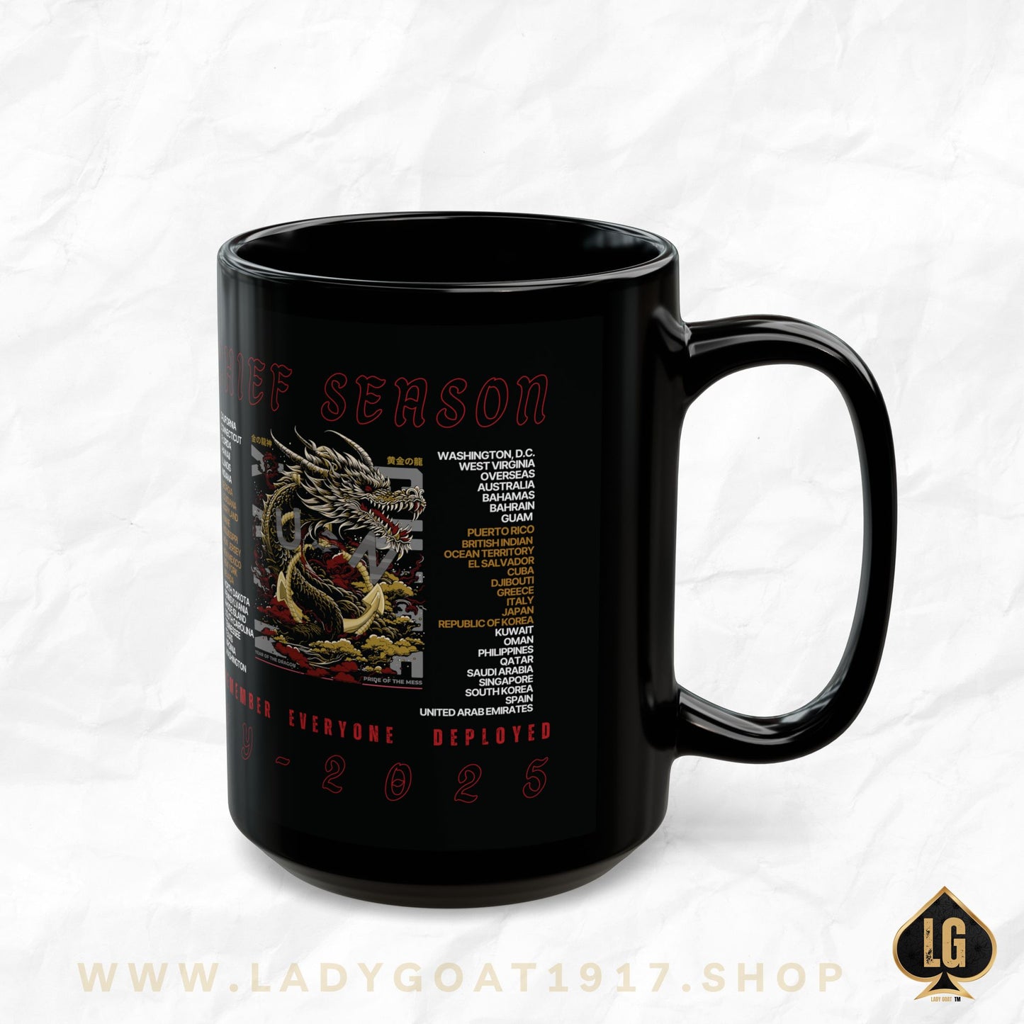 V1 Year of the Dragon  Black Mug