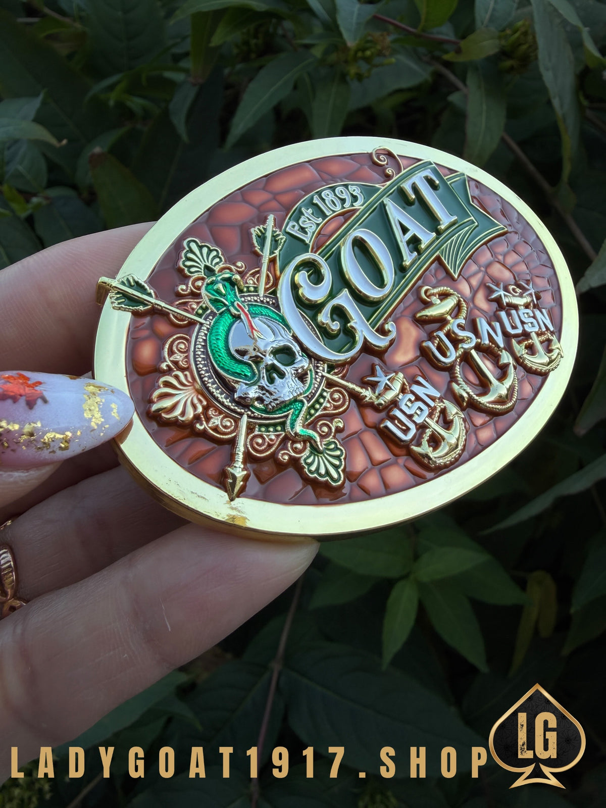 GOAT Belt Buckle 25" 🐍