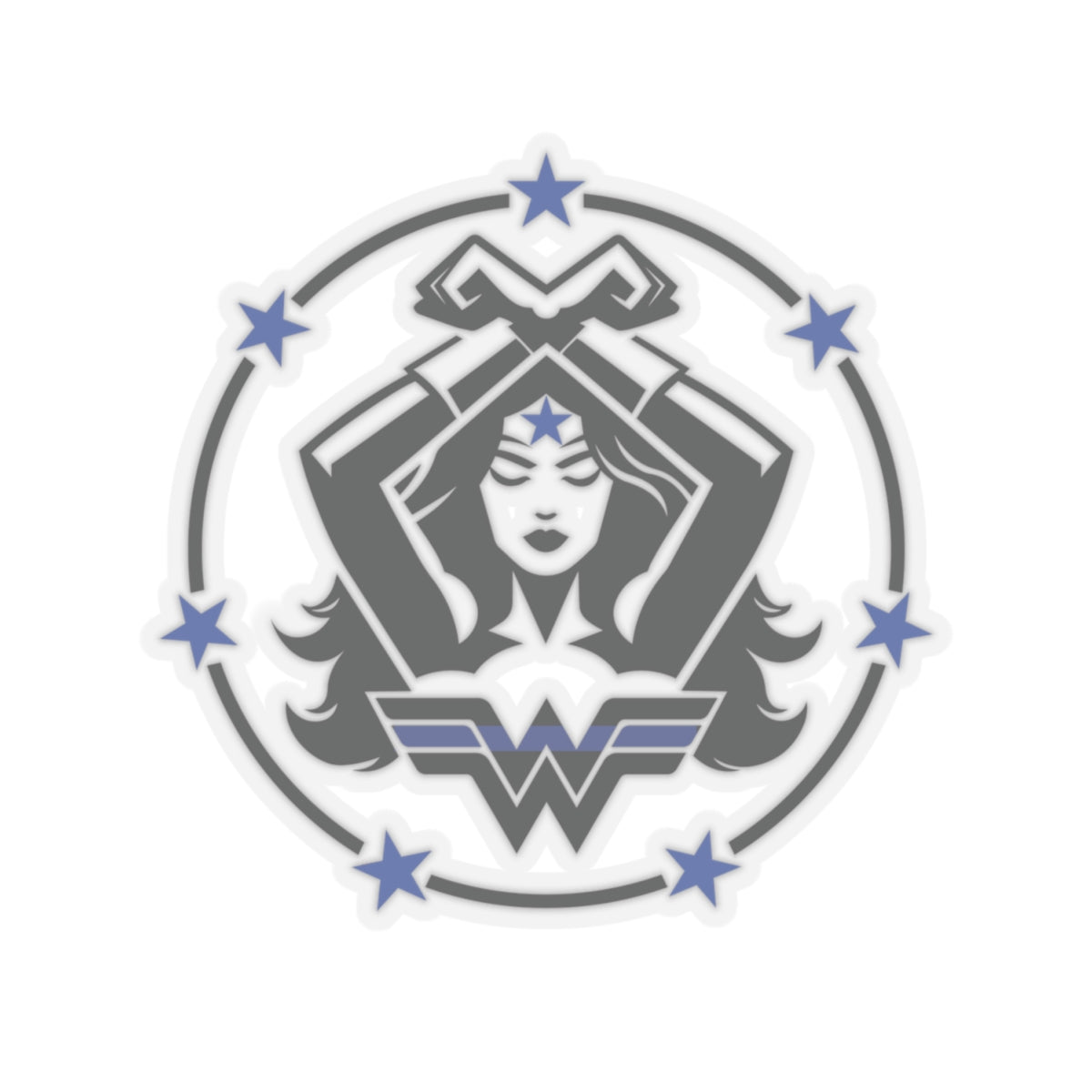 WW Blue Line Sticker V1