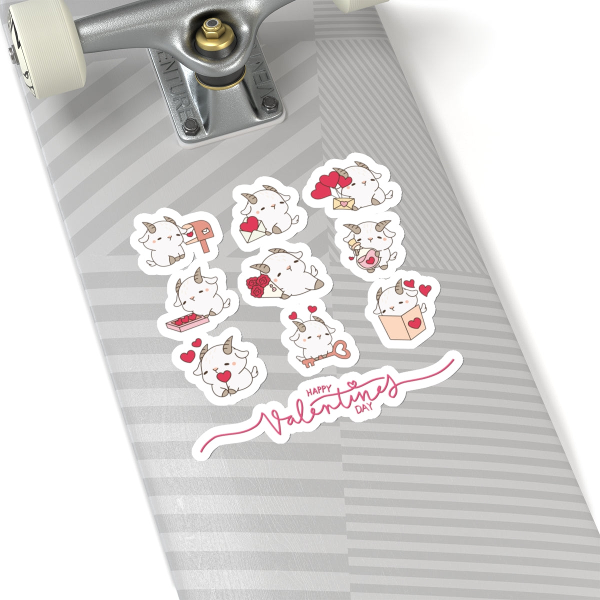 Hello Goat Valentine Stickers