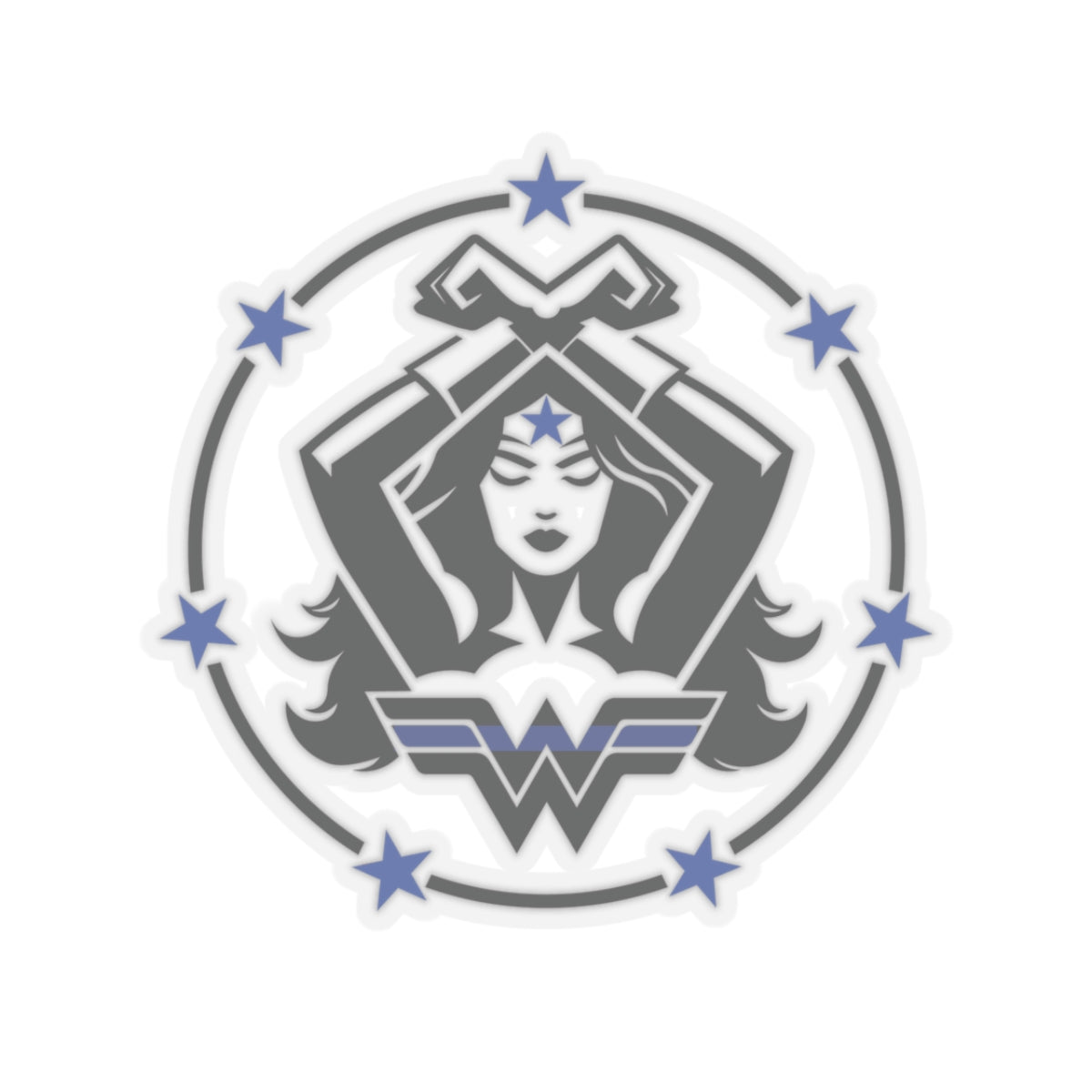 WW Blue Line Sticker V1