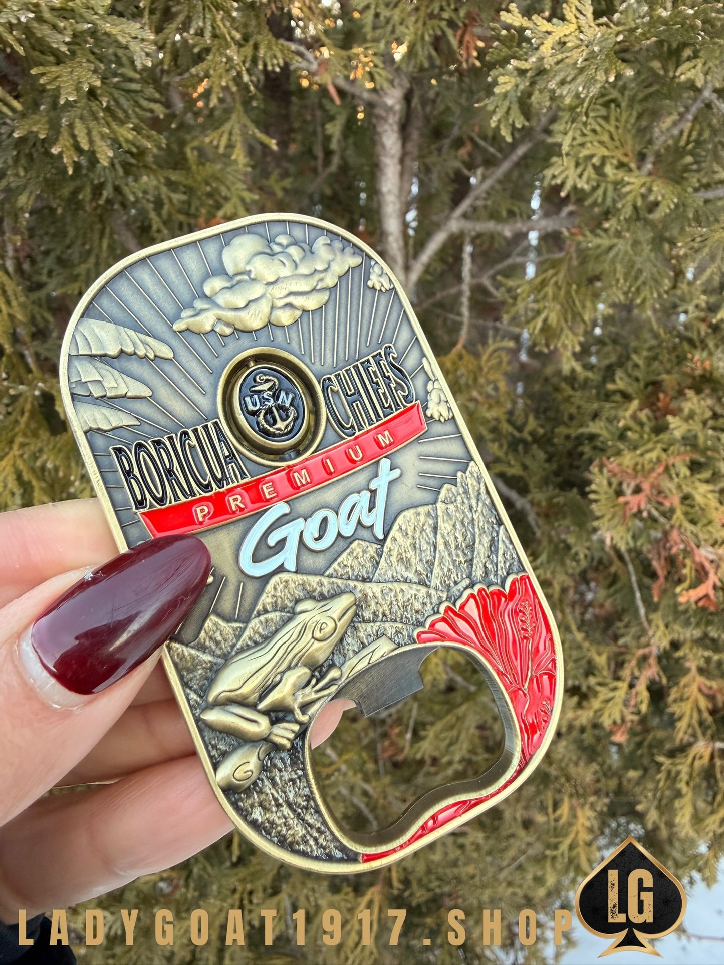 Boricua Chiefs Medalla Challenge Coin 23"