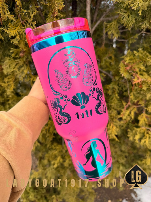 Mermaid Hot Pink  40oz