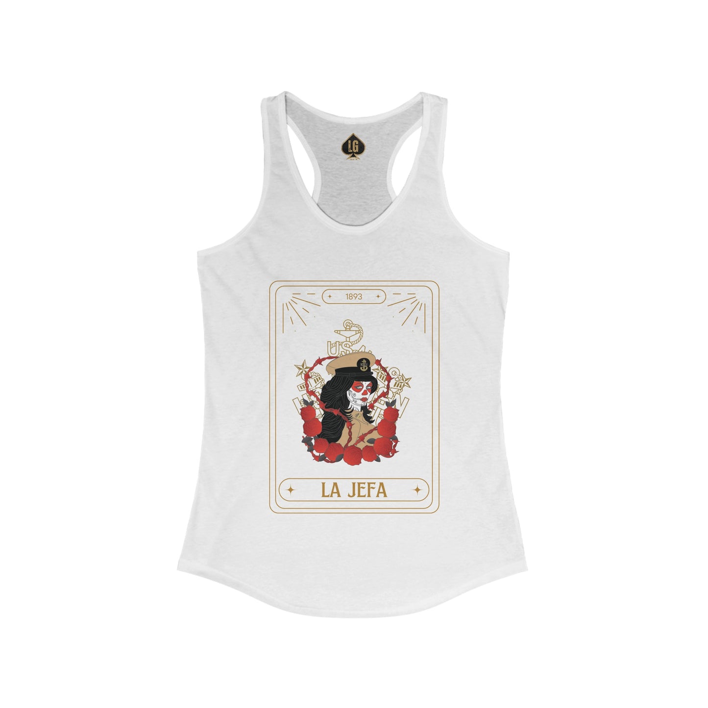 La Jefa  Women's Ideal Racerback Tank