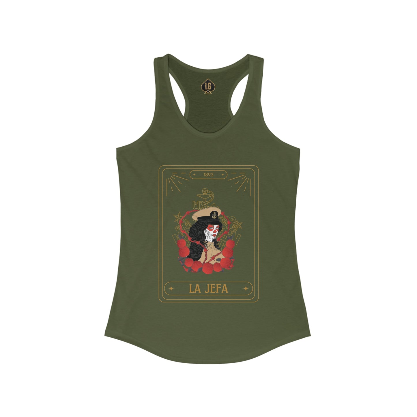 La Jefa  Women's Ideal Racerback Tank