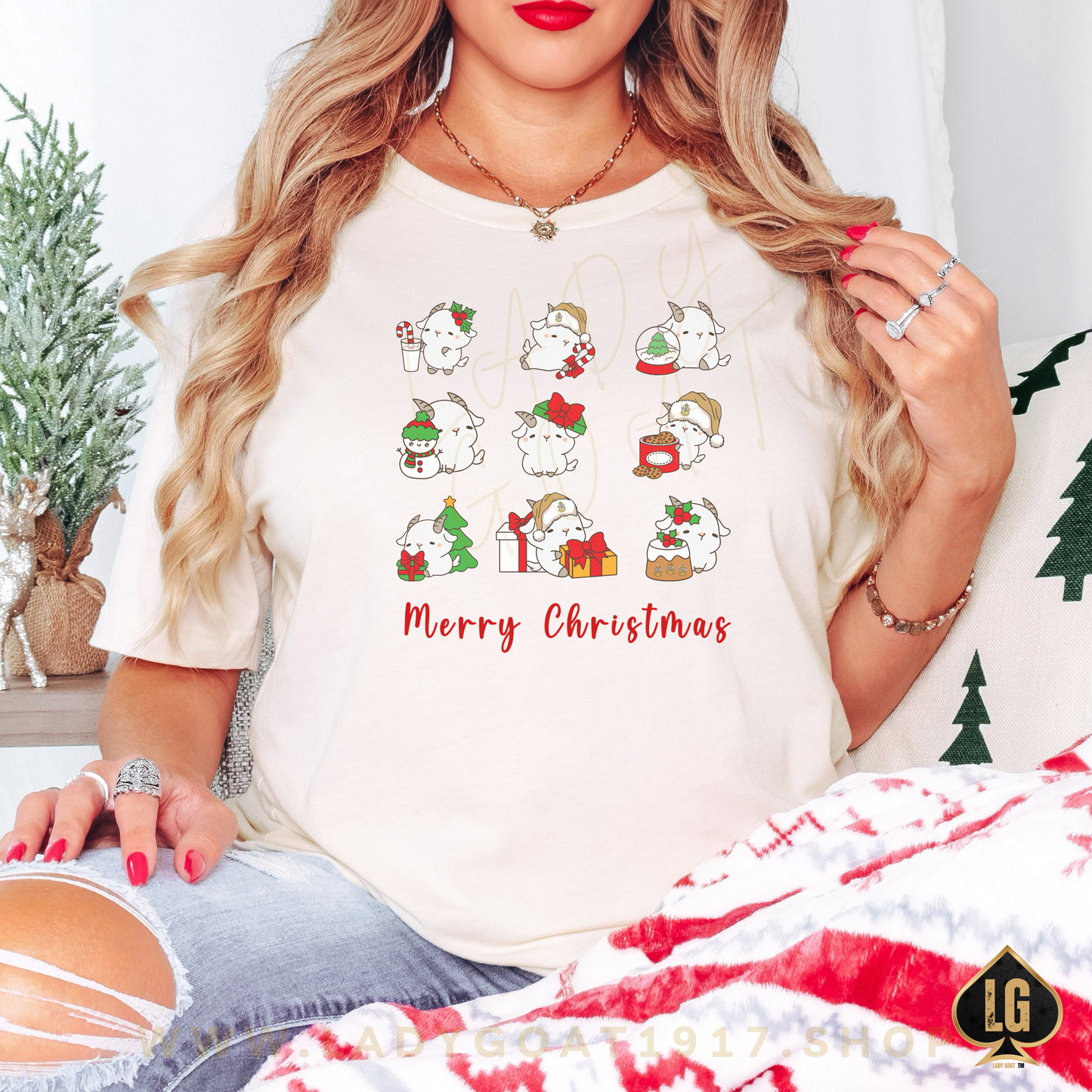 Hello Goat Christmas Unisex Tee