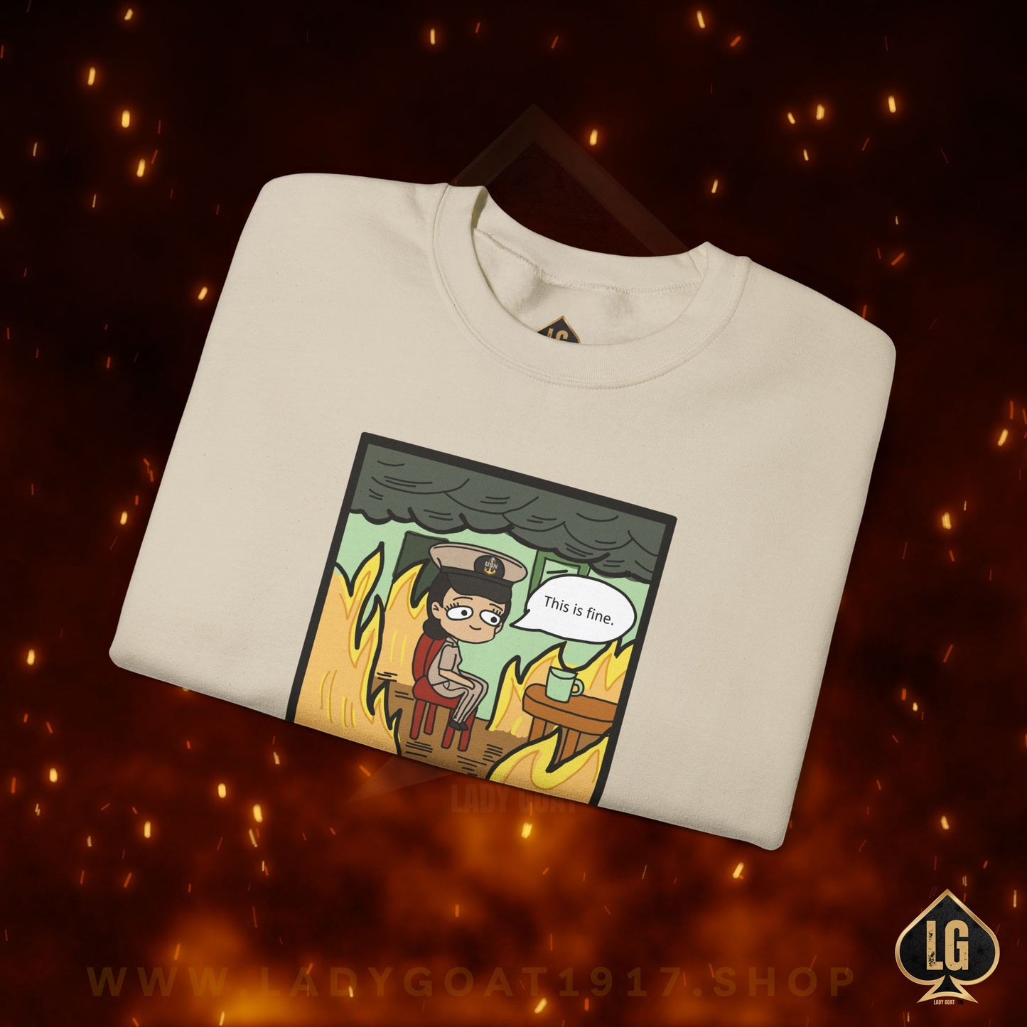 This is Fine ! V4 SCPO Crewneck Sweater