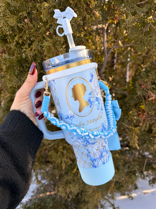 PRE-SALE Blue LVS Bridgerton 40 oz Tumbler W/ Accessories