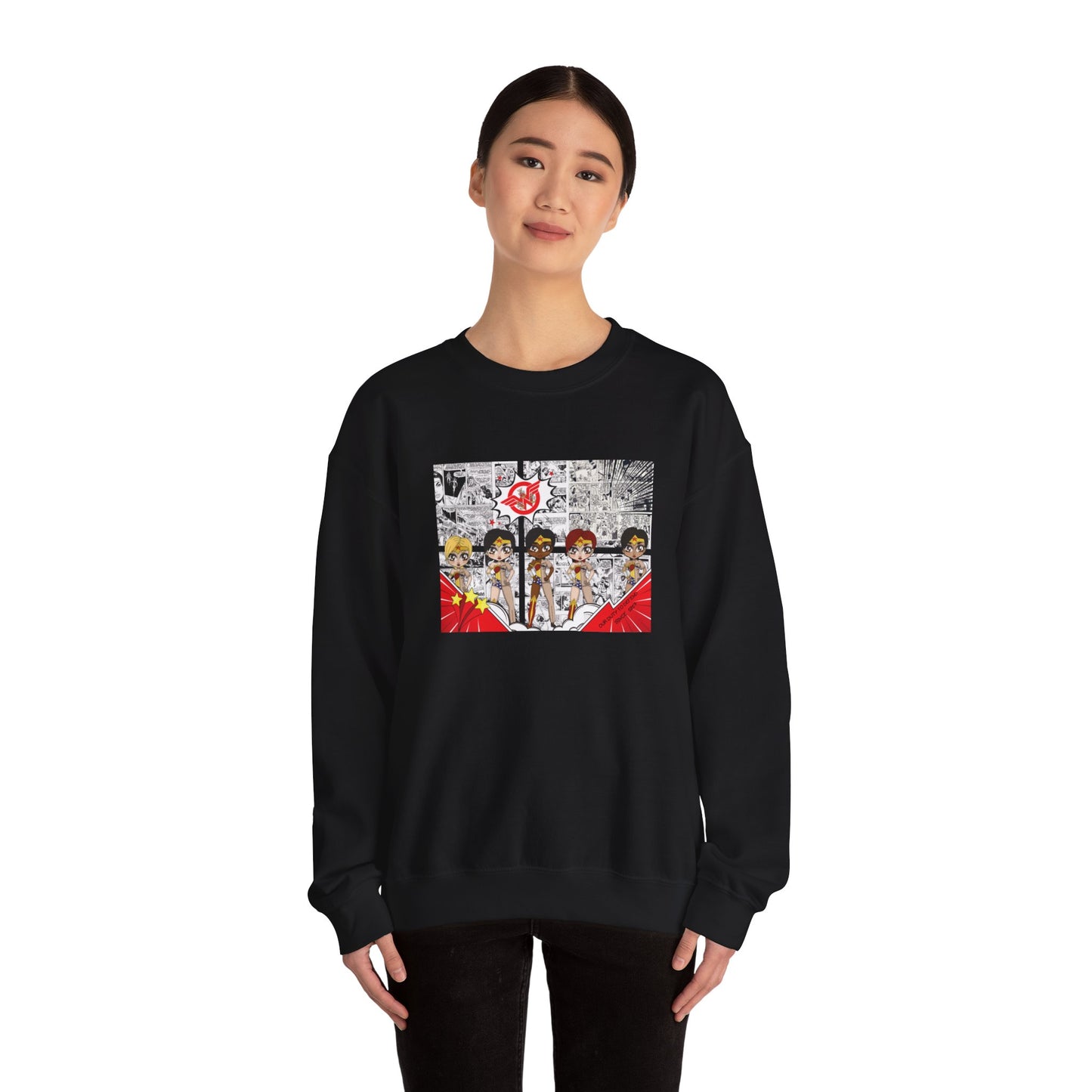 News Flash Comic Crewneck Sweater