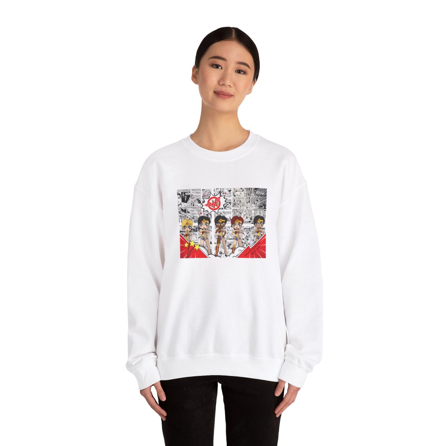 News Flash Comic Crewneck Sweater