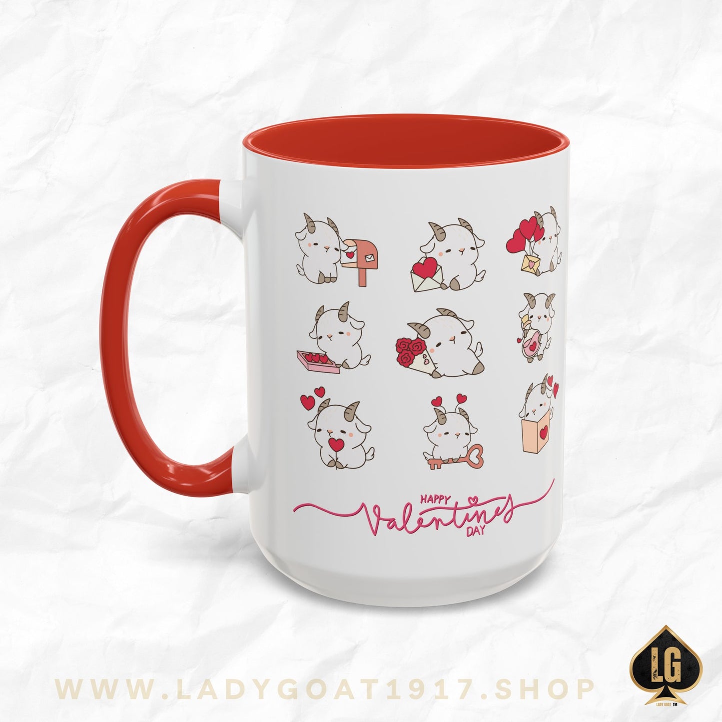Hello Goat Valentine 15oz Mug