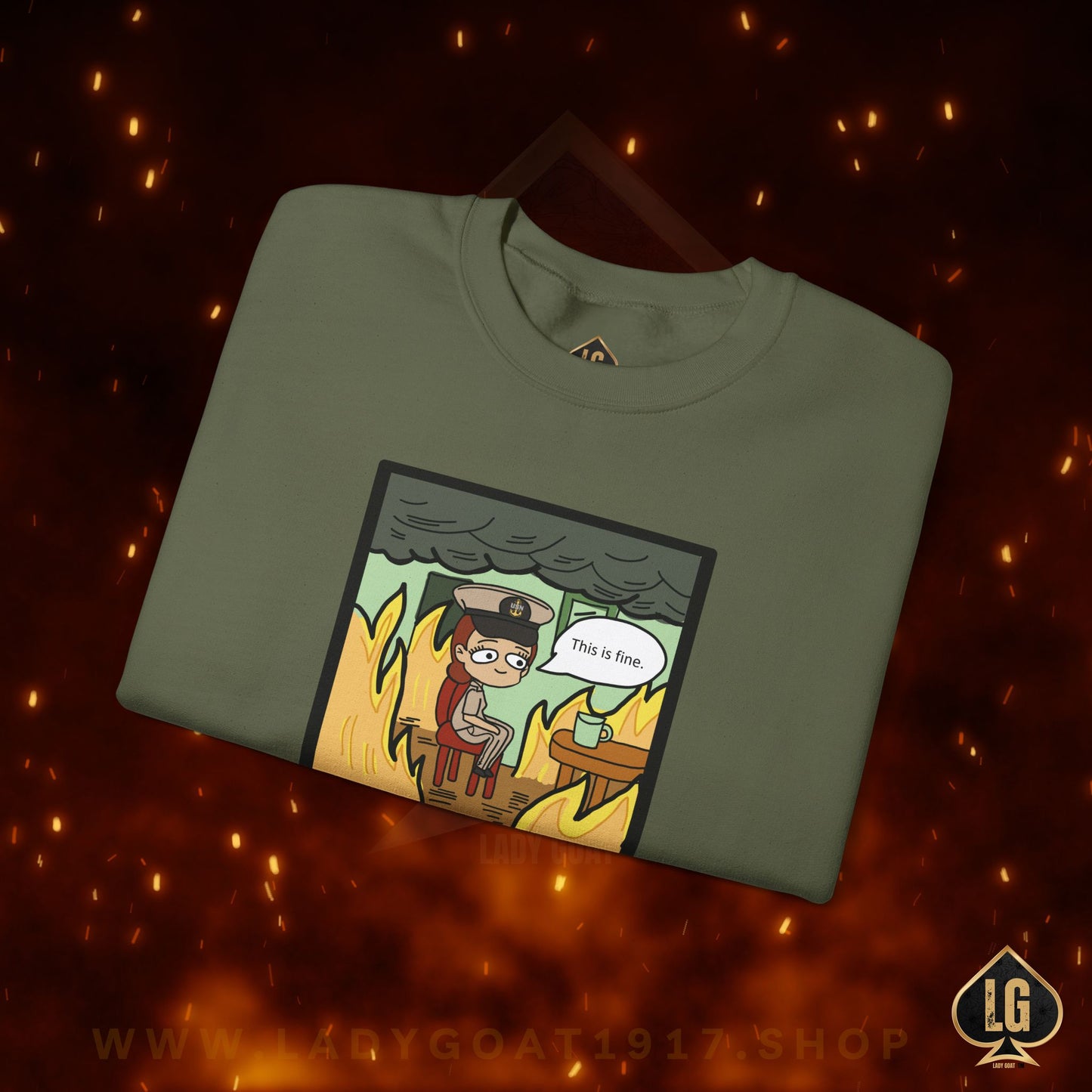 This is Fine ! V3 CPO Crewneck Sweater