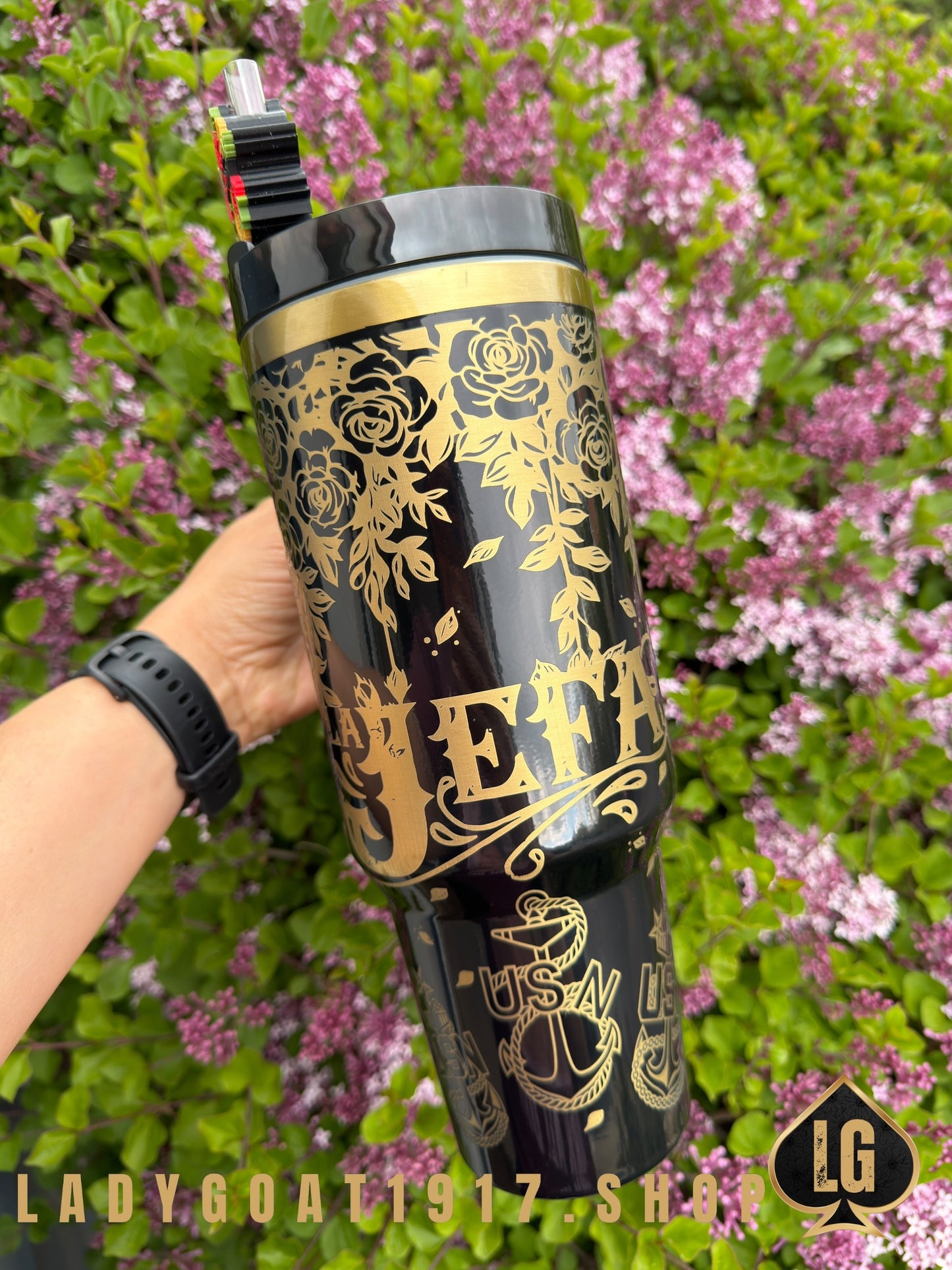 Jefa Black Gold 40oz Tumbler Limited