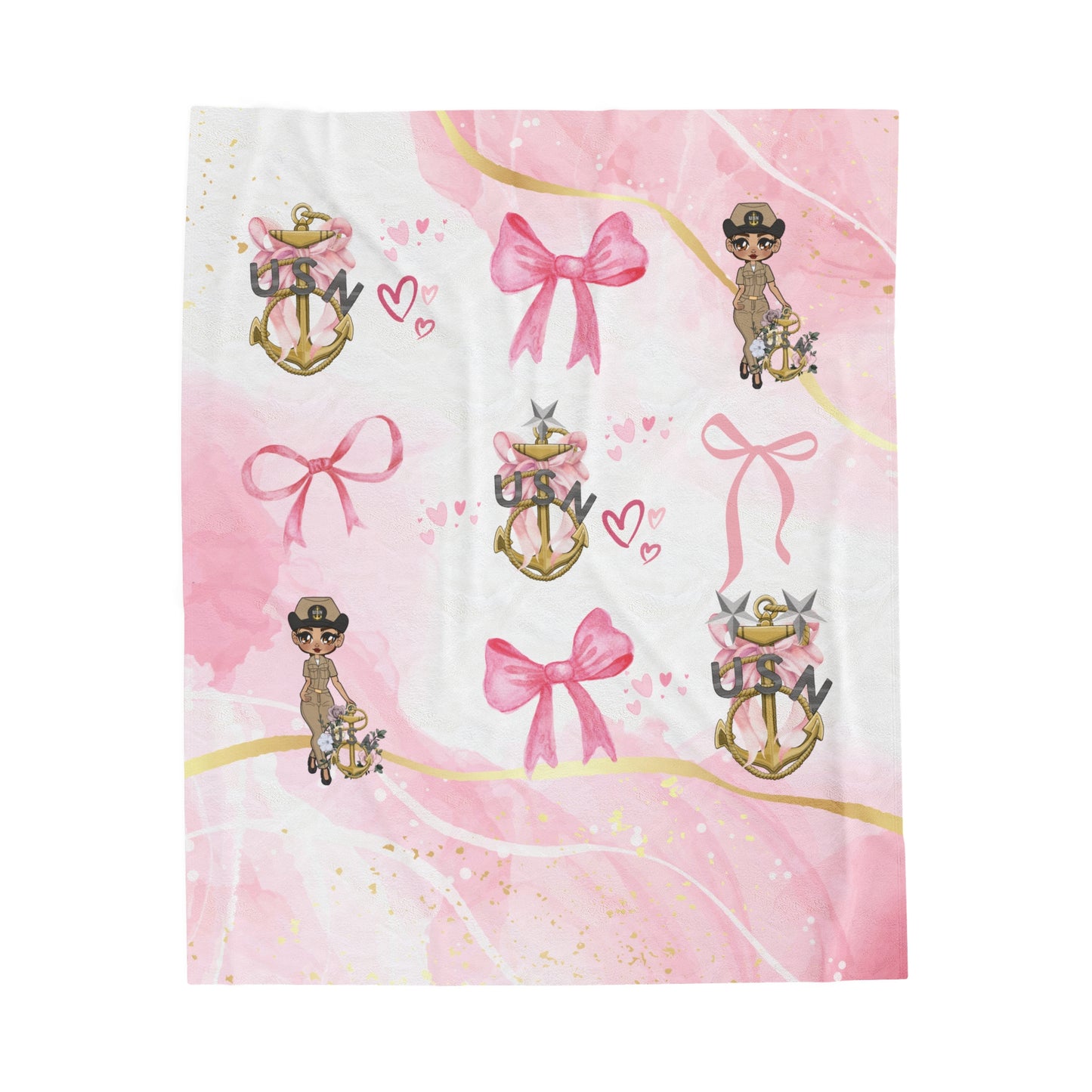 Lady Goat Coquette V7 Fleece Blanket
