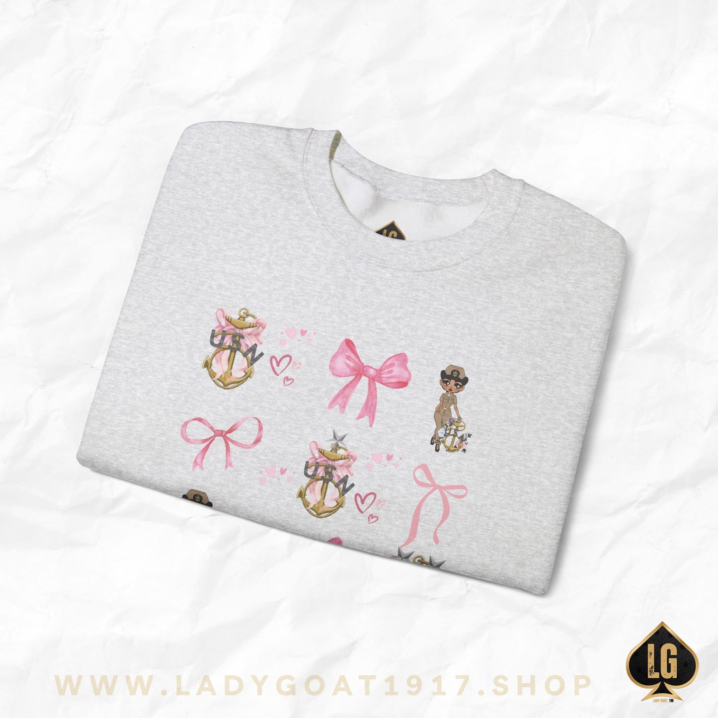 Lady Goat Coquette V1 Crewneck Sweater