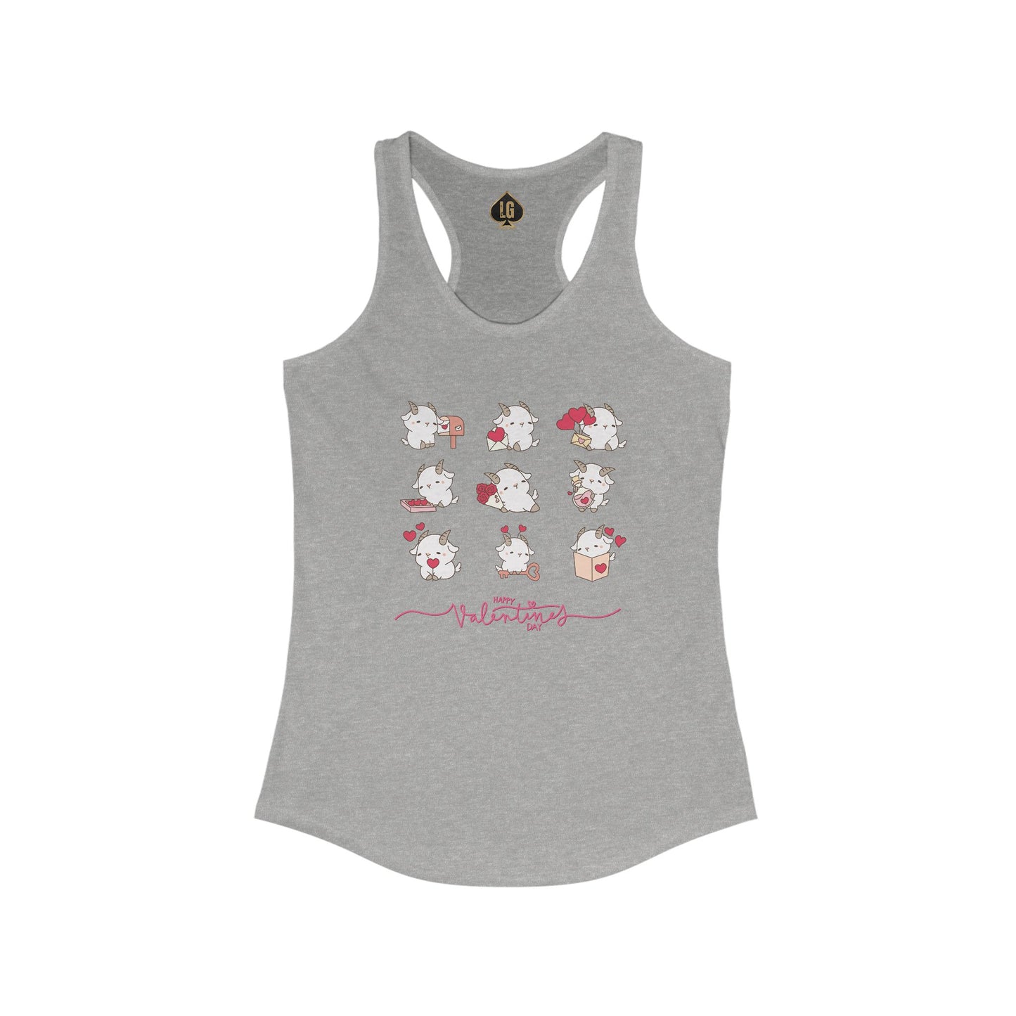 Hello Goat Valentine Women's Ideal Racerback Tank