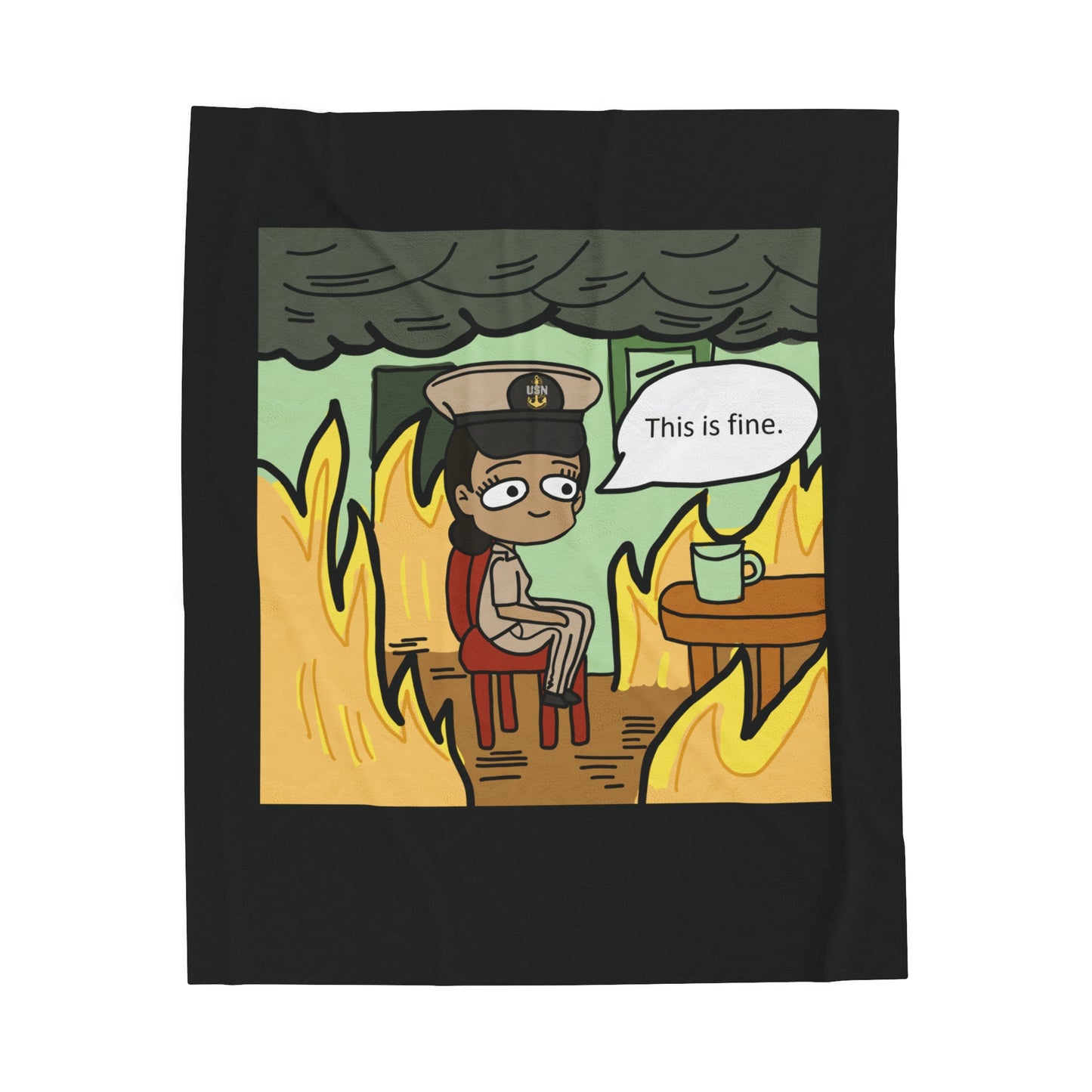 This is Fine ! V1 CPO Fleece Blanket