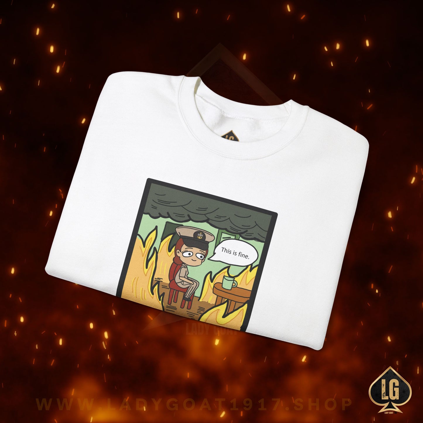 This is Fine ! V3 CPO Crewneck Sweater