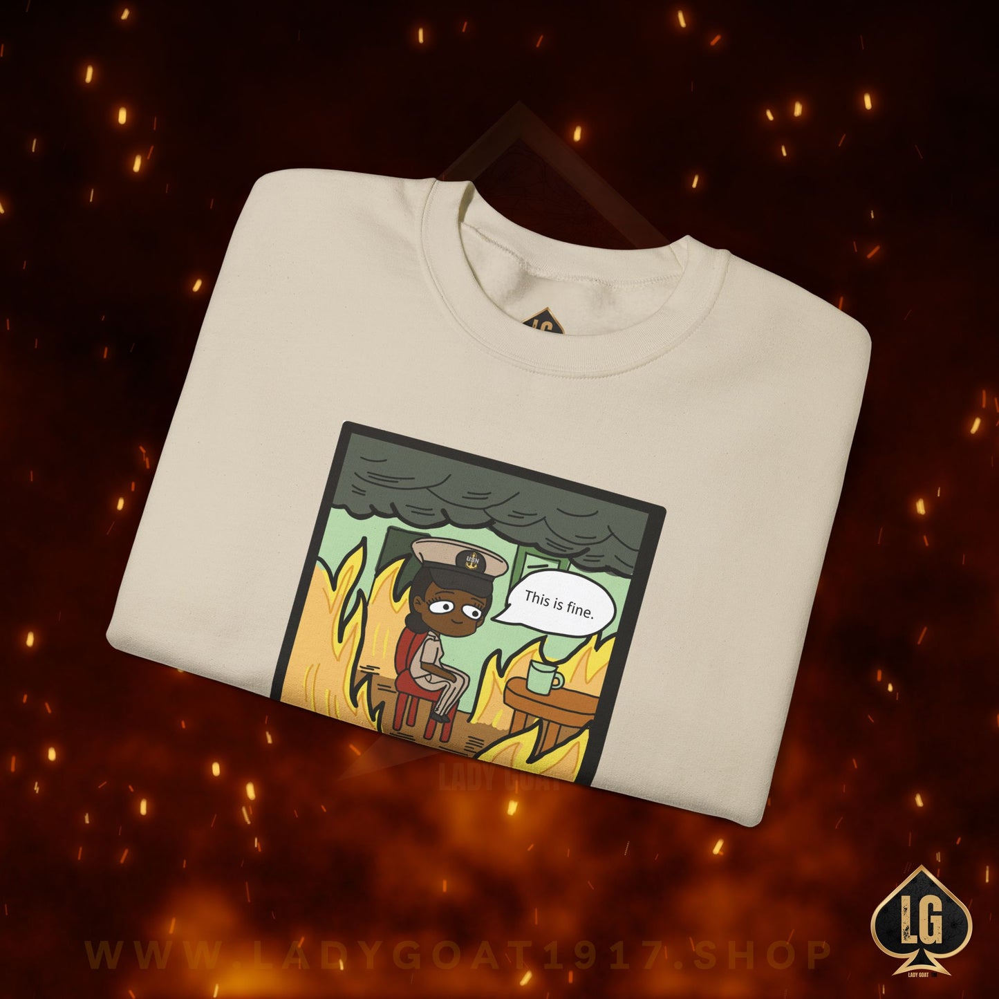 This is Fine ! V6 CPO Crewneck Sweater