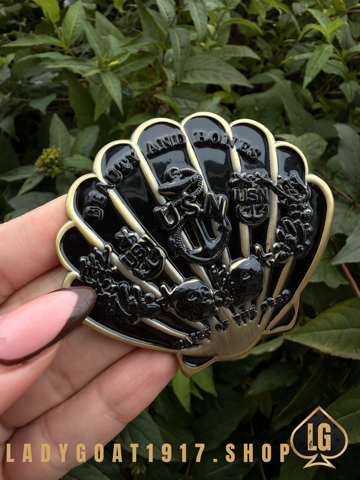 Tails Of The Deep Challenge Coin 25” Antique Gold