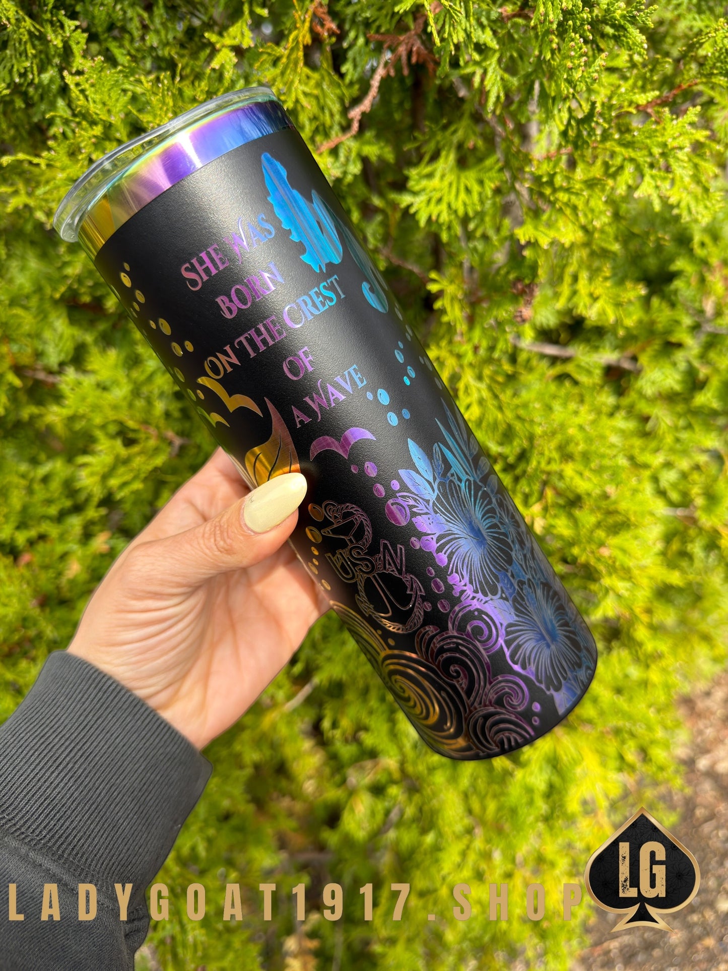 Crest of Wave Black OD 20oz Tumbler Limited w/ Accesories