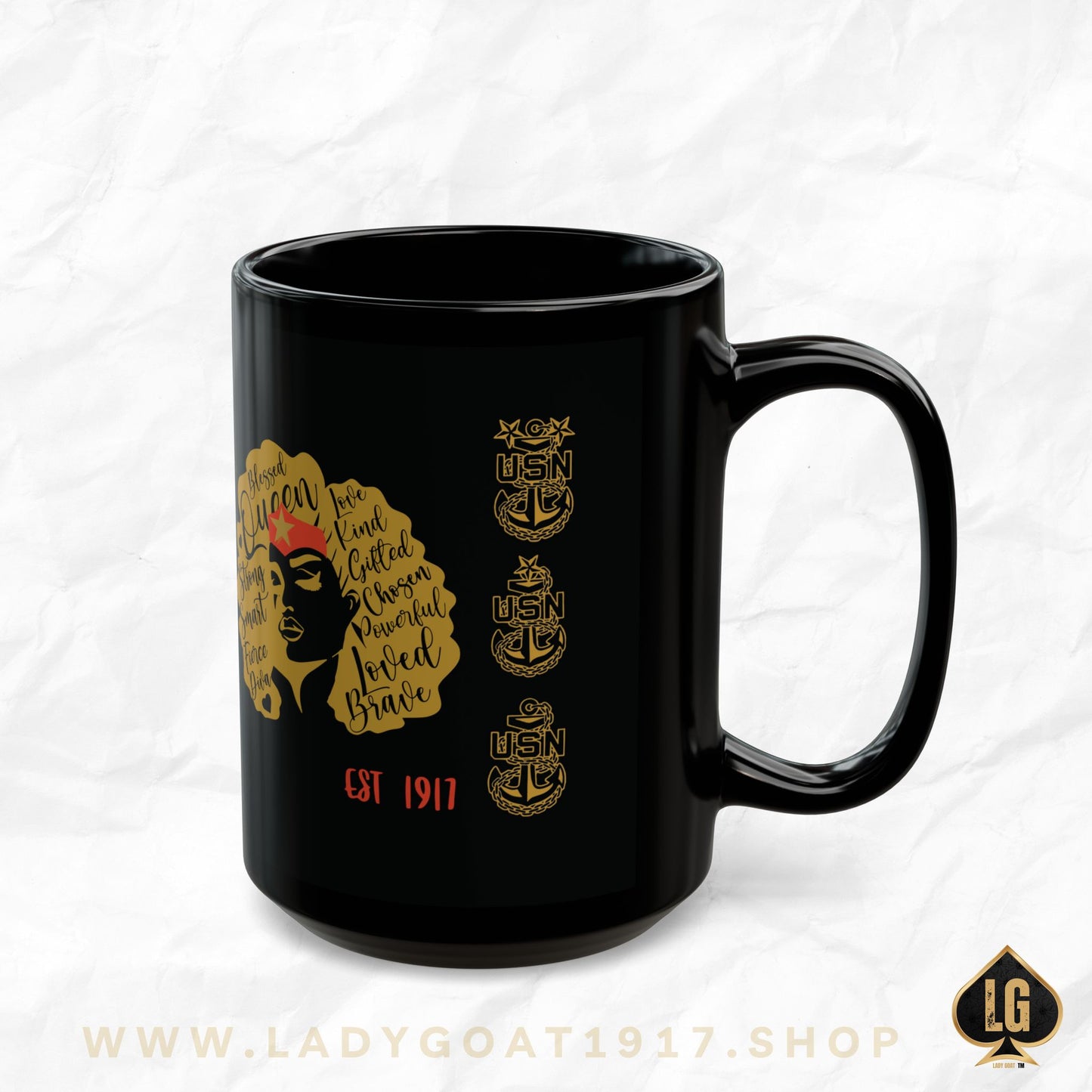 WW OG Diva Gold Black Mug