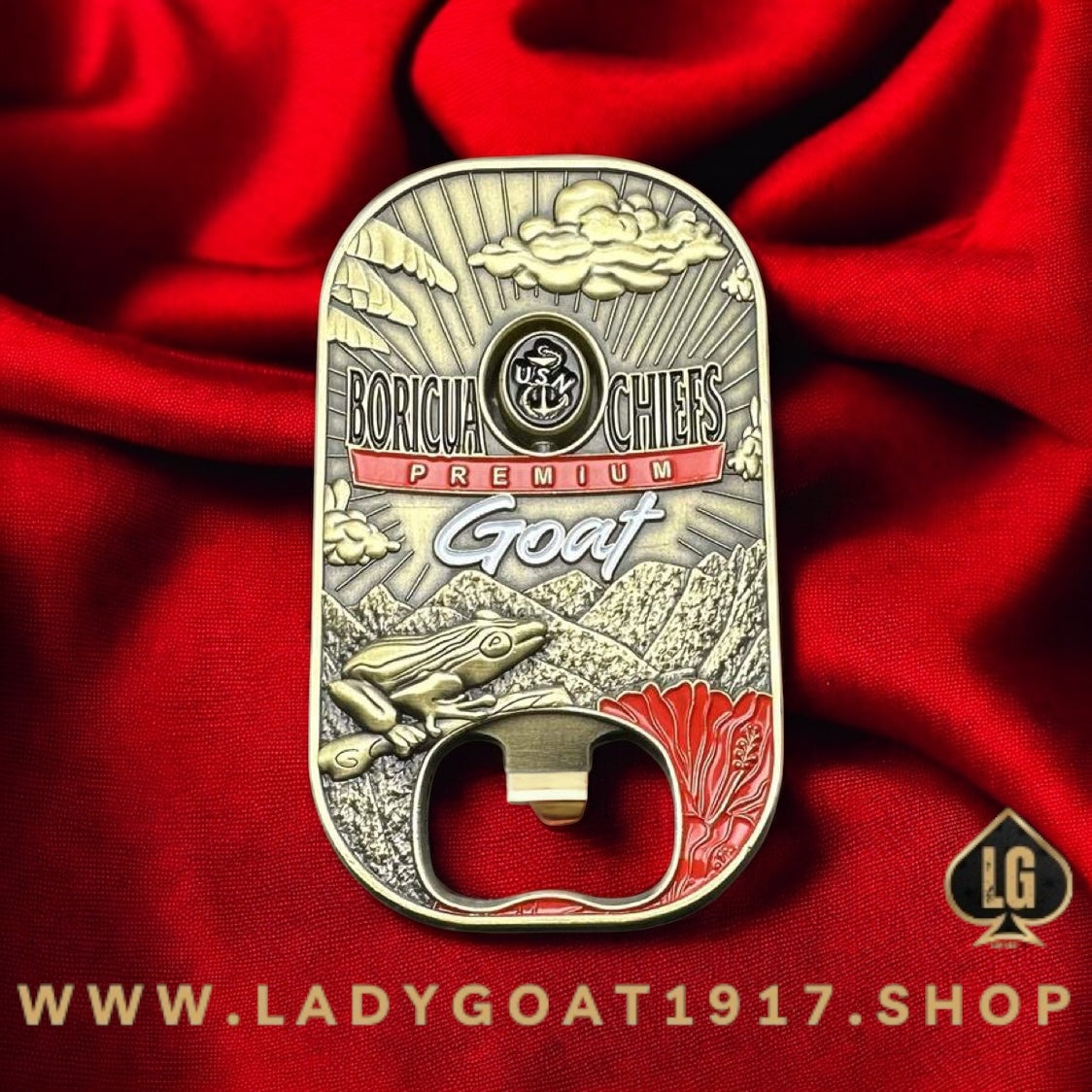 Boricua Chiefs Medalla Challenge Coin 23"