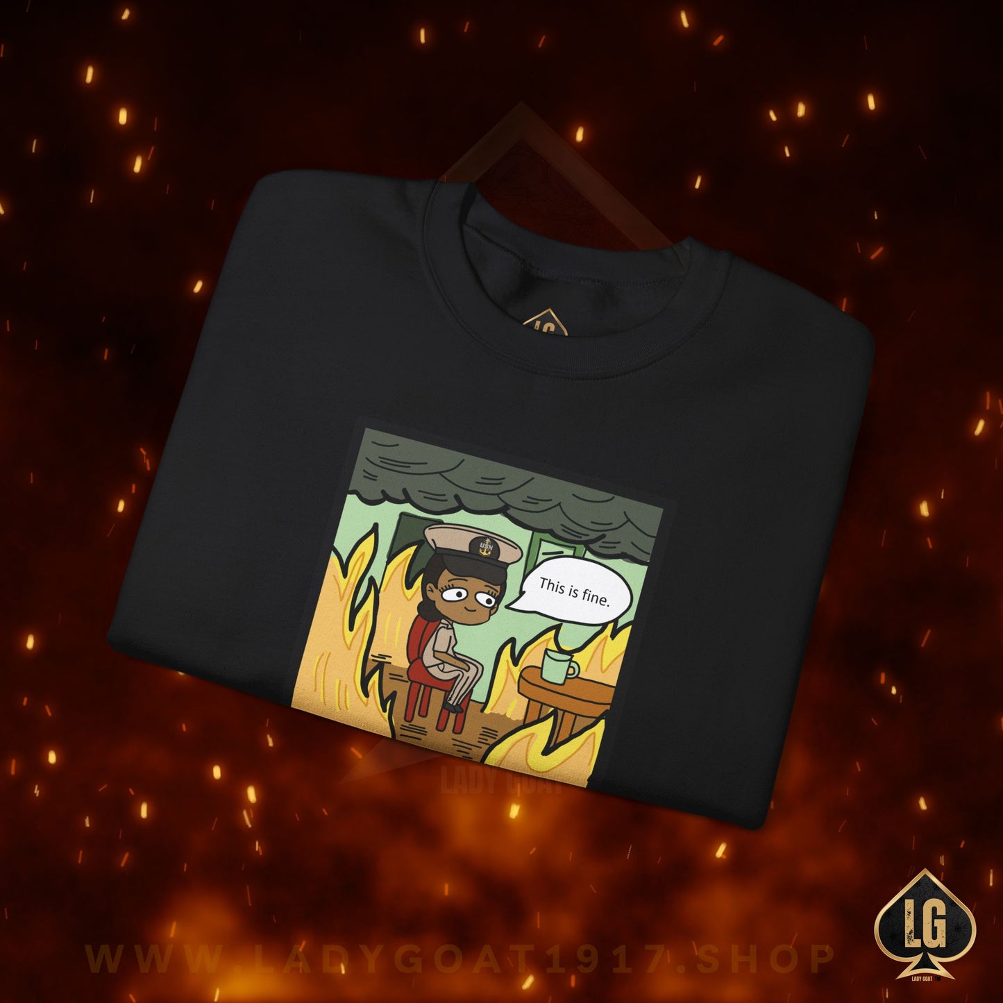 This is Fine ! V5 SCPO Crewneck Sweater