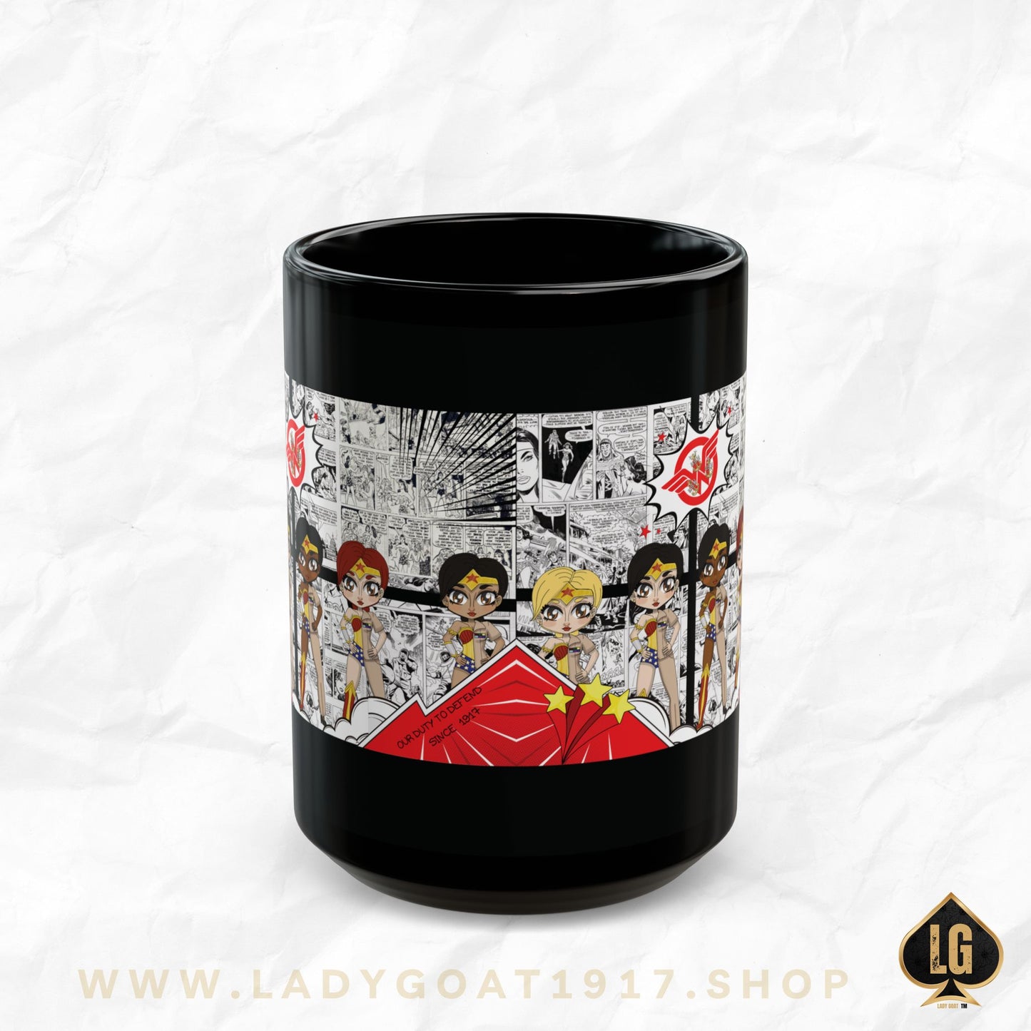 News Flash Comic Black Mug