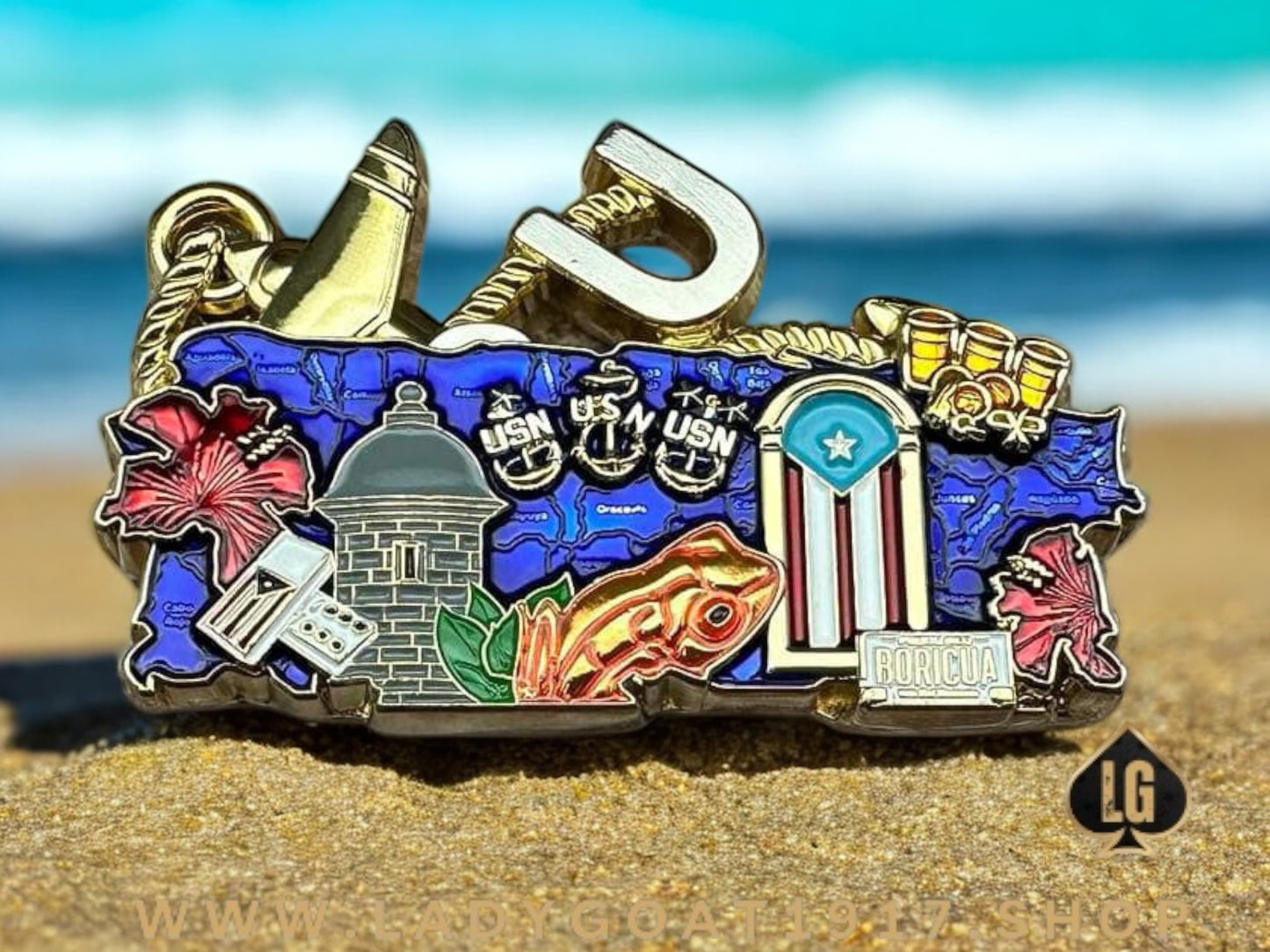 Azul Clarita 🩵 PR Goat Challenge Coin 25”