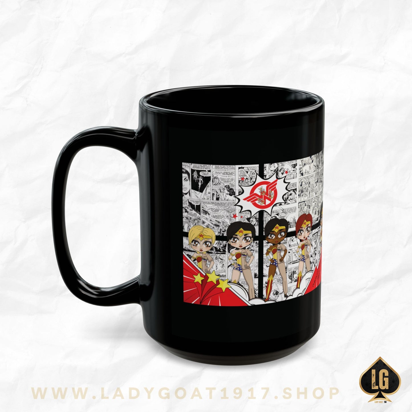 News Flash Comic Black Mug