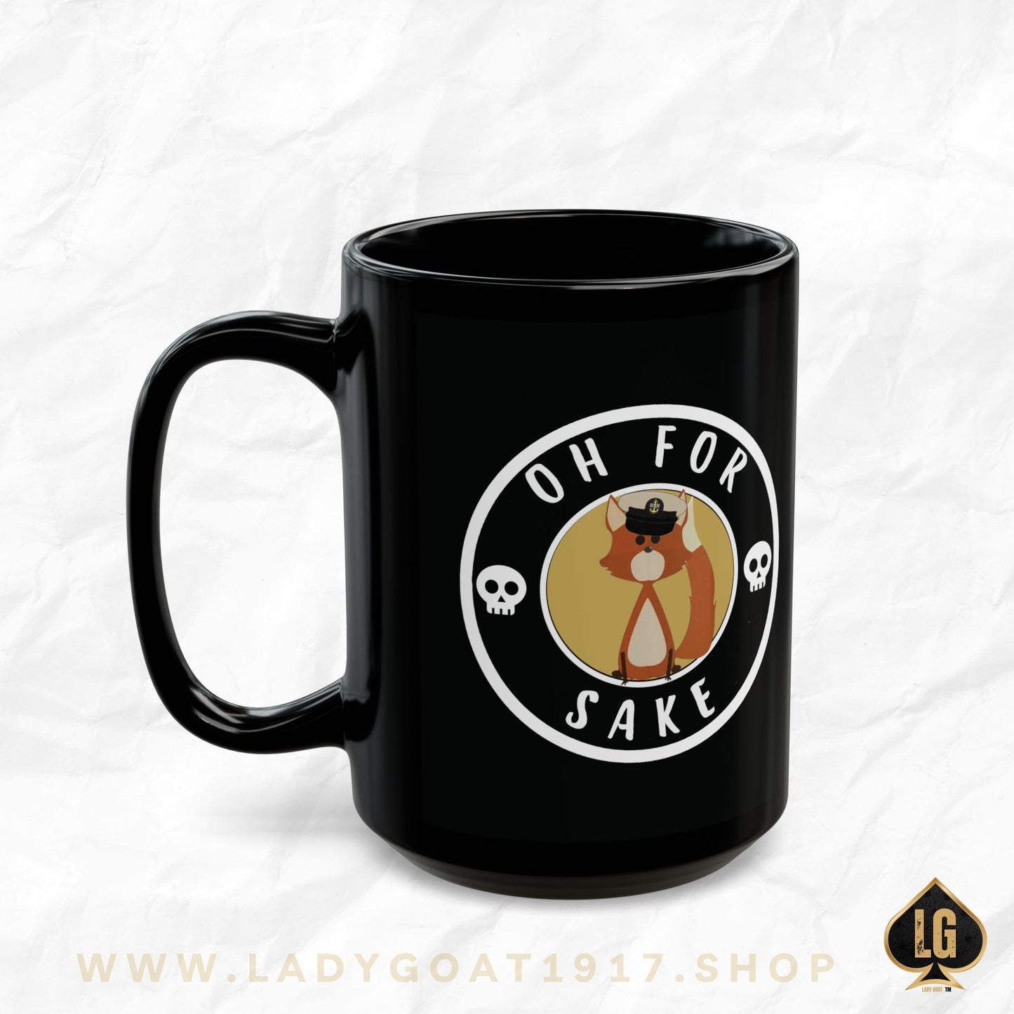 For 🦊 Sake ! V1  Black Coffee Mug