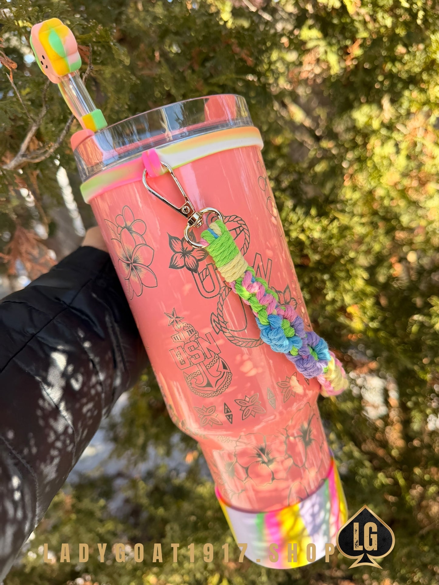 STANLEY Hawaii Goats 🌺 40oz Tumbler w/Accesories