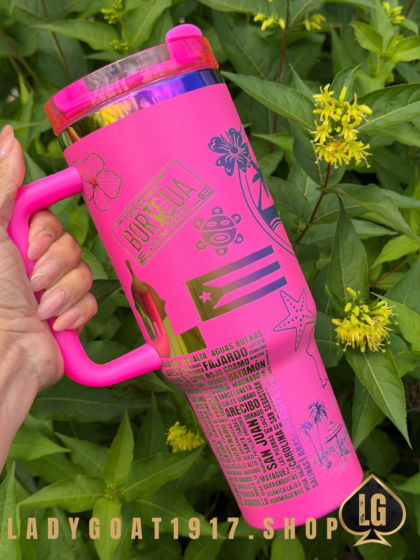 PLAYERO ROSA 🇵🇷 🏝️ 40 oz Tumbler