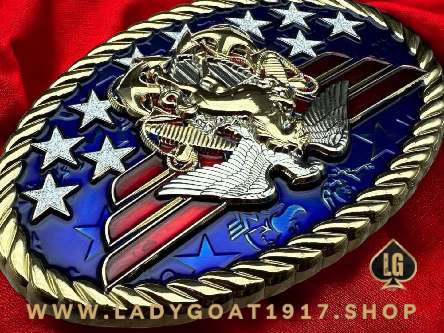 RWB WW Freedom Belt Buckle 25" Mustang