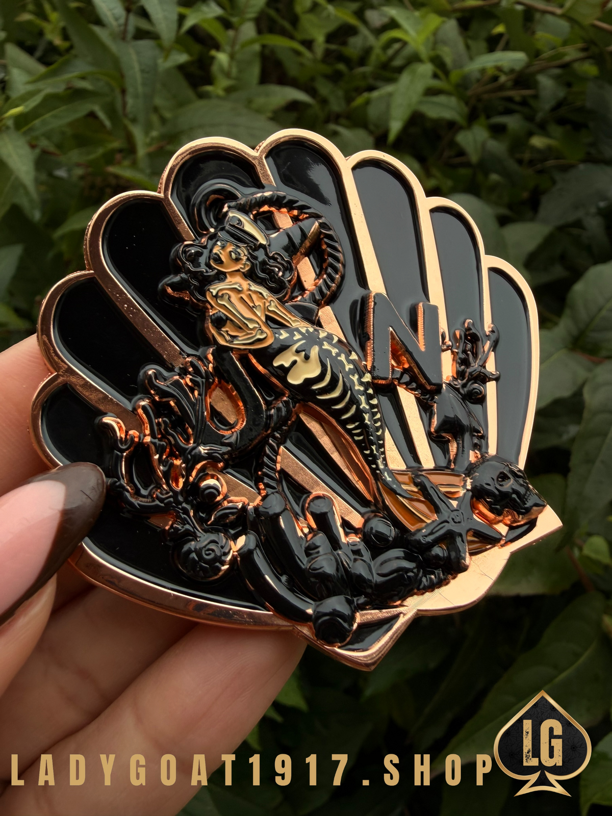Tails Of The Deep Challenge Coin 25” Rose Gold