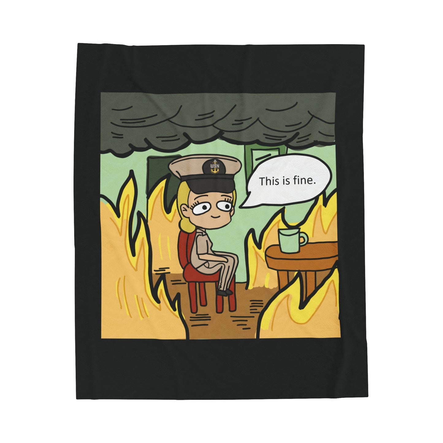 This is Fine ! V2 SCPO Fleece Blanket