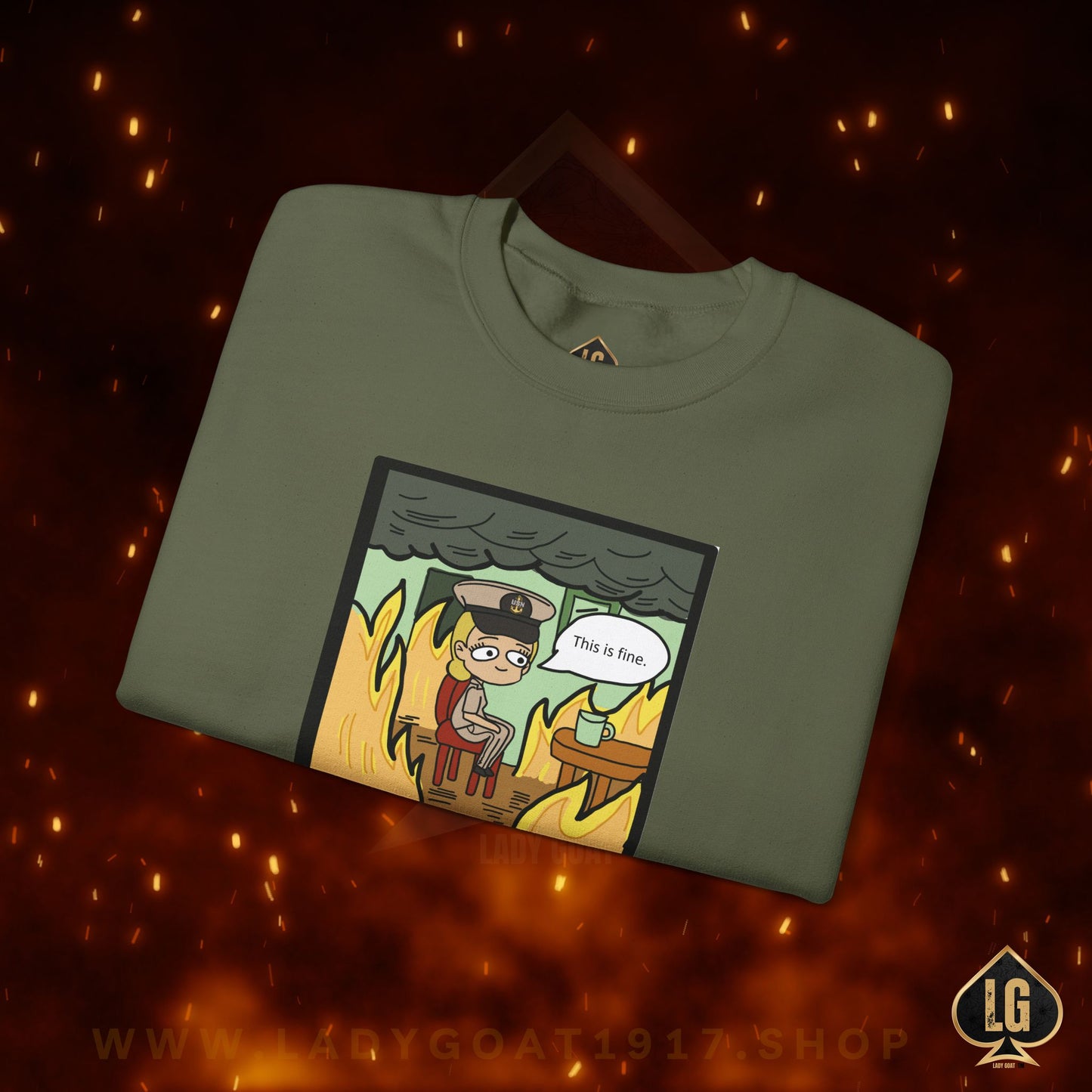 This is Fine ! V2 CPO Crewneck Sweater