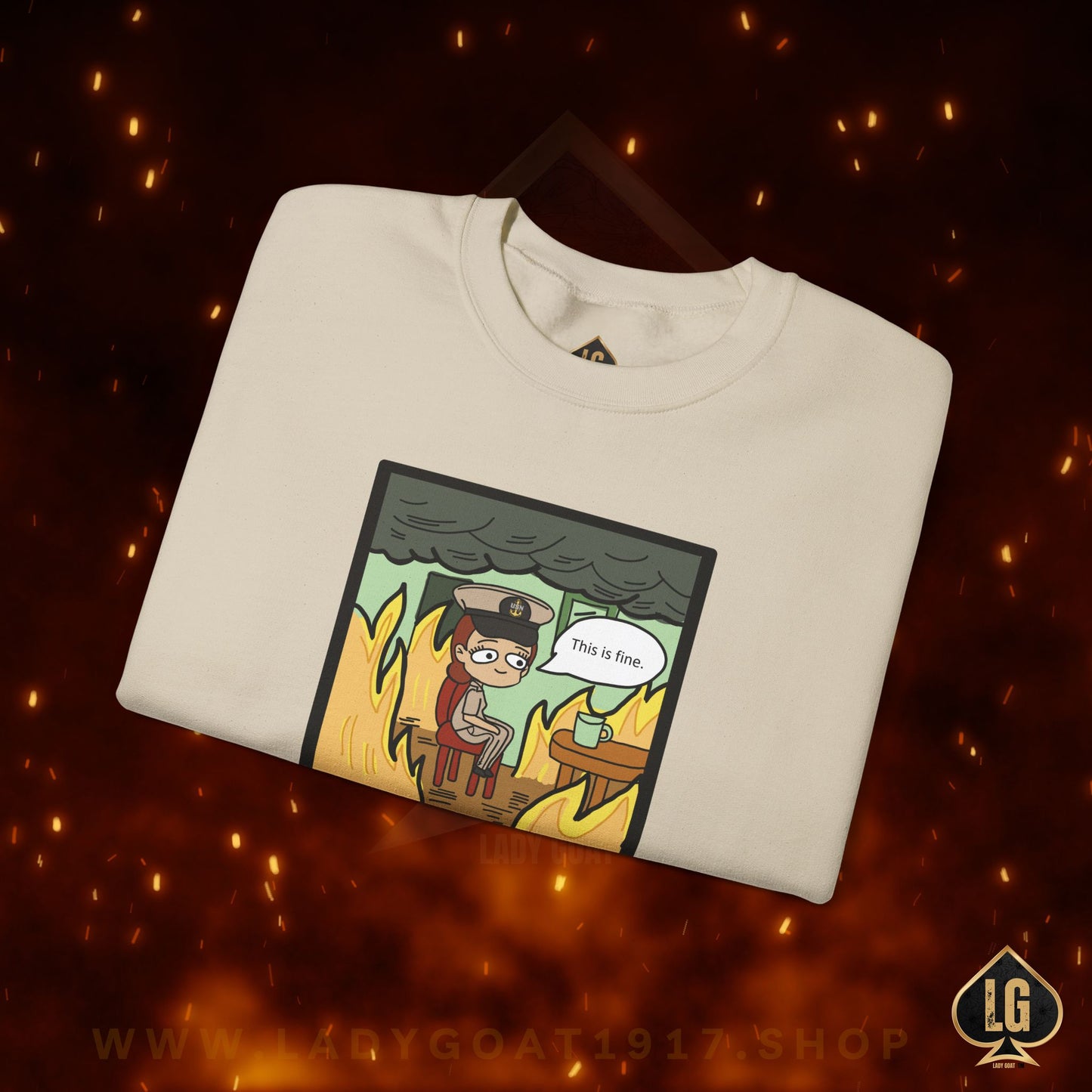 This is Fine ! V3 CPO Crewneck Sweater