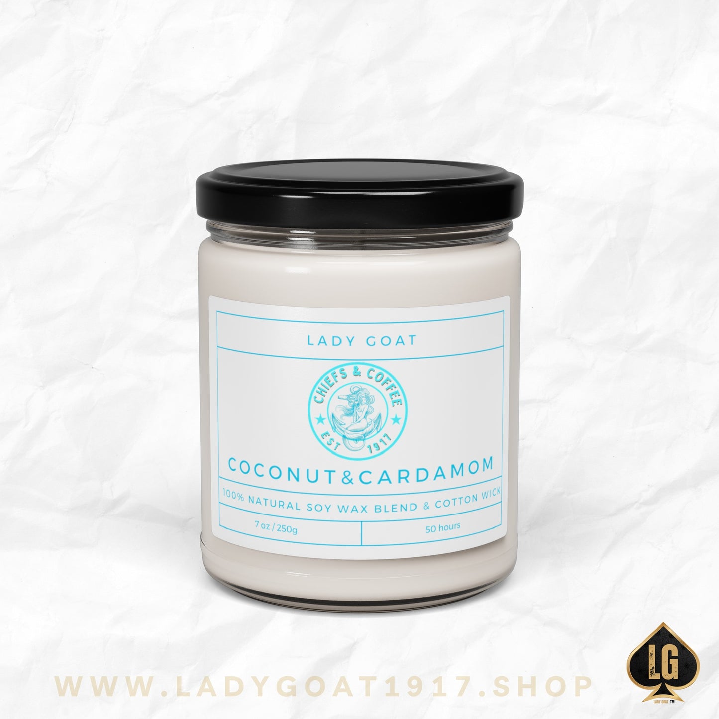 Chiefs and Coffee Scented Soy Candle, 9oz