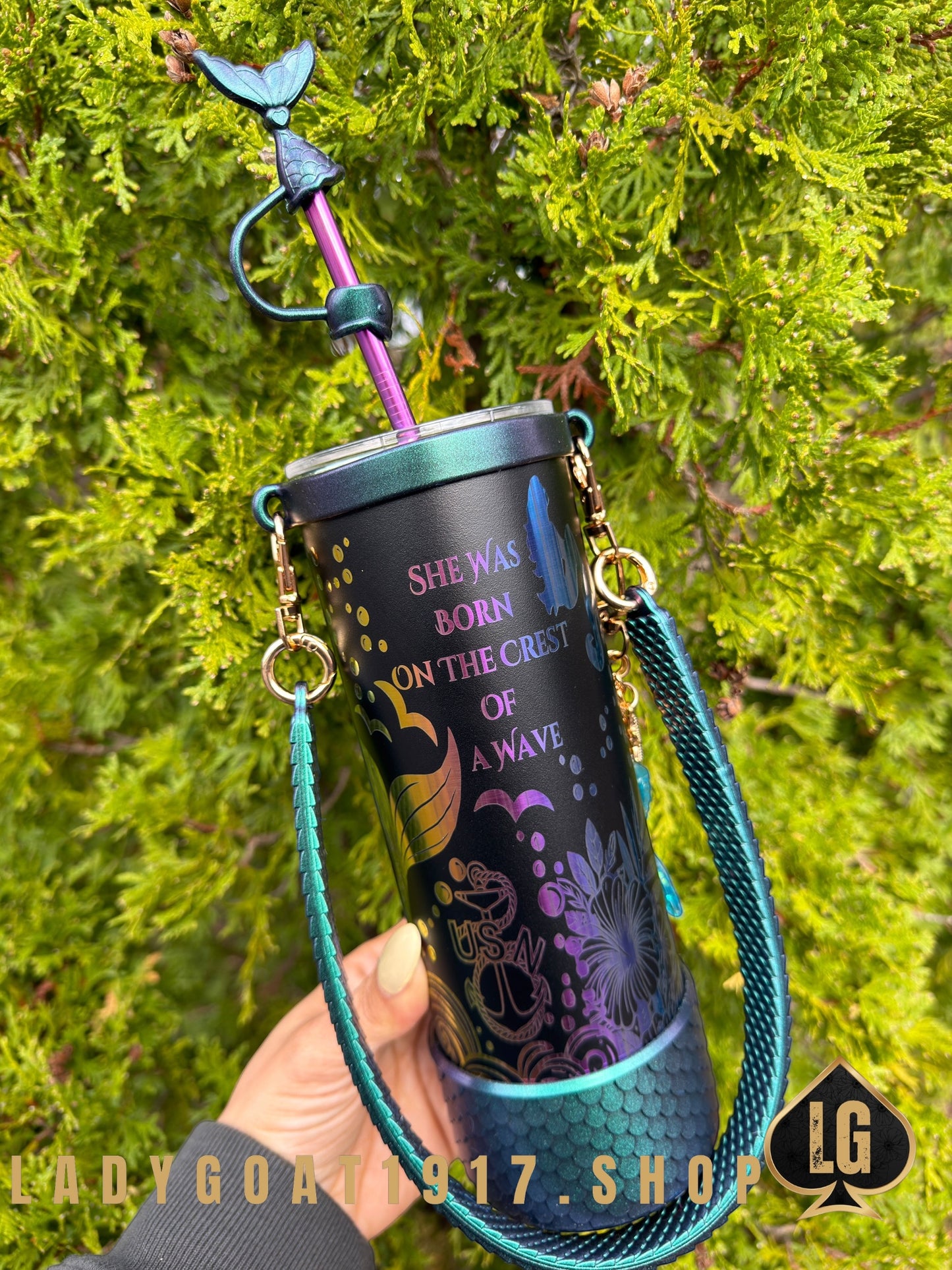 Crest of Wave Black OD 20oz Tumbler Limited w/ Accesories